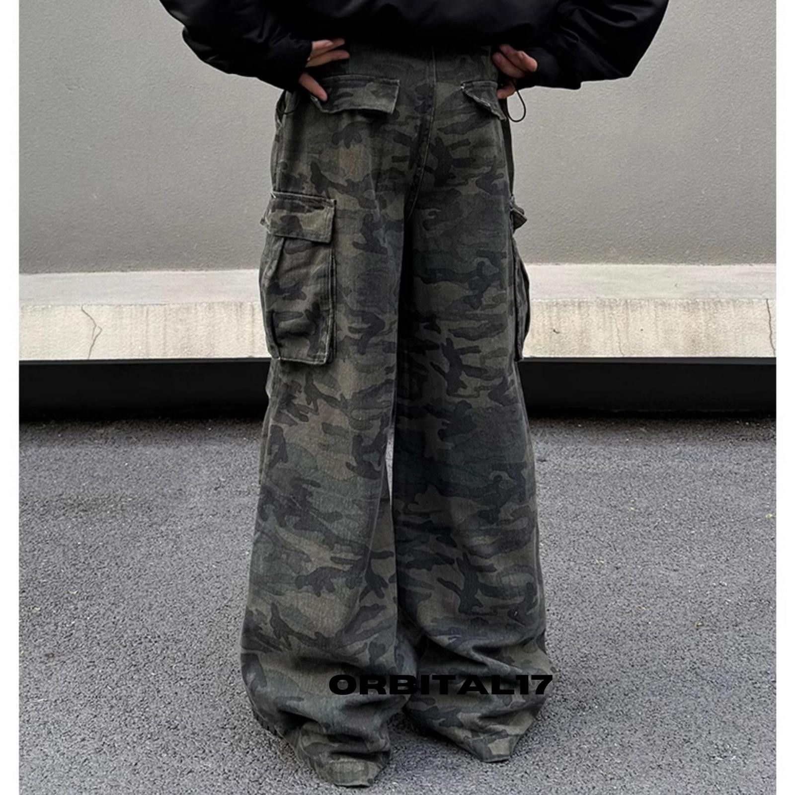 Vintage Camo Cargo Baggy Camo Wide Leg Pants Size 32" / US 10 / IT 46 - 3 Thumbnail