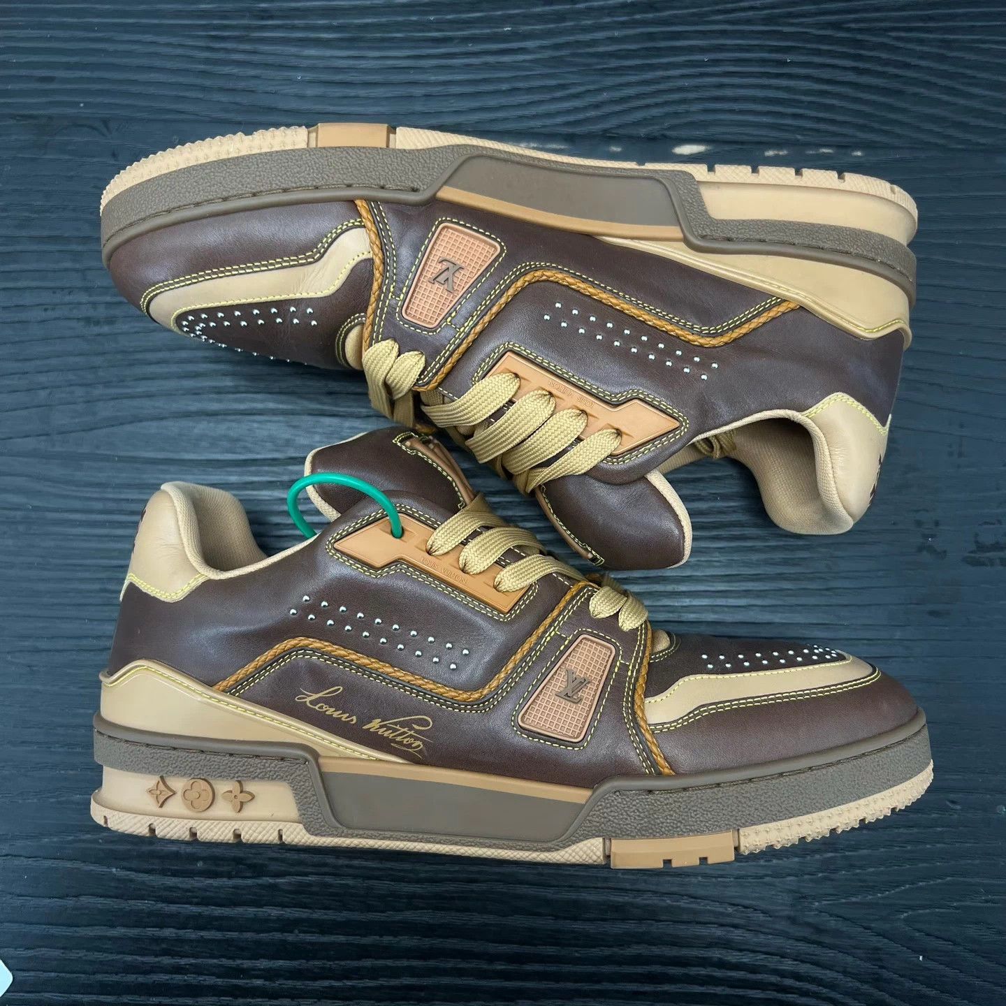 Louis Vuitton Louis Vuitton Trainer Brown Riveted 41 Size US 8 / EU 41 - 3 Thumbnail