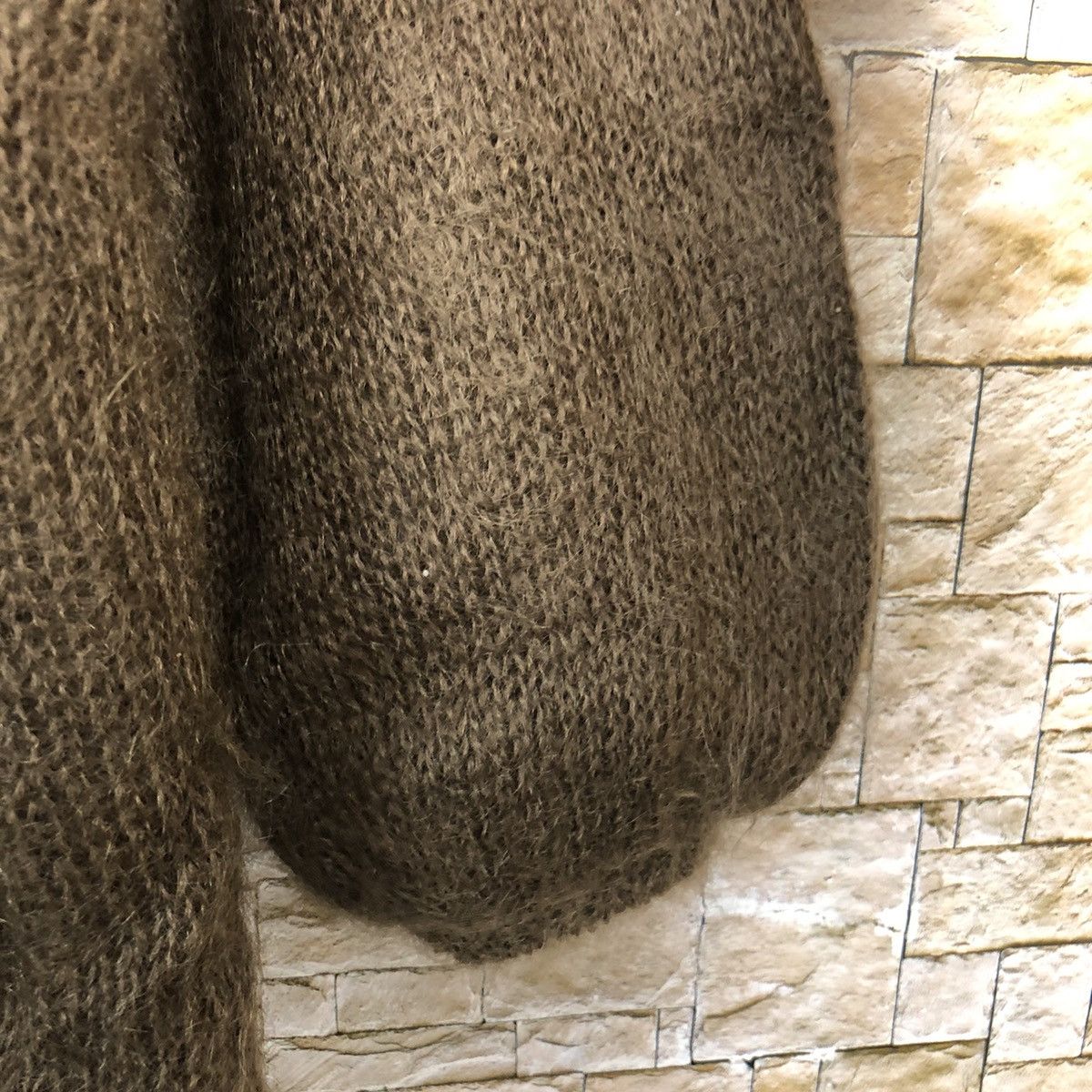 Homespun Knitwear DTL Japan mohair knitwear Brown Cardigan fur #A459 Size US M / EU 48-50 / 2 - 10 Thumbnail