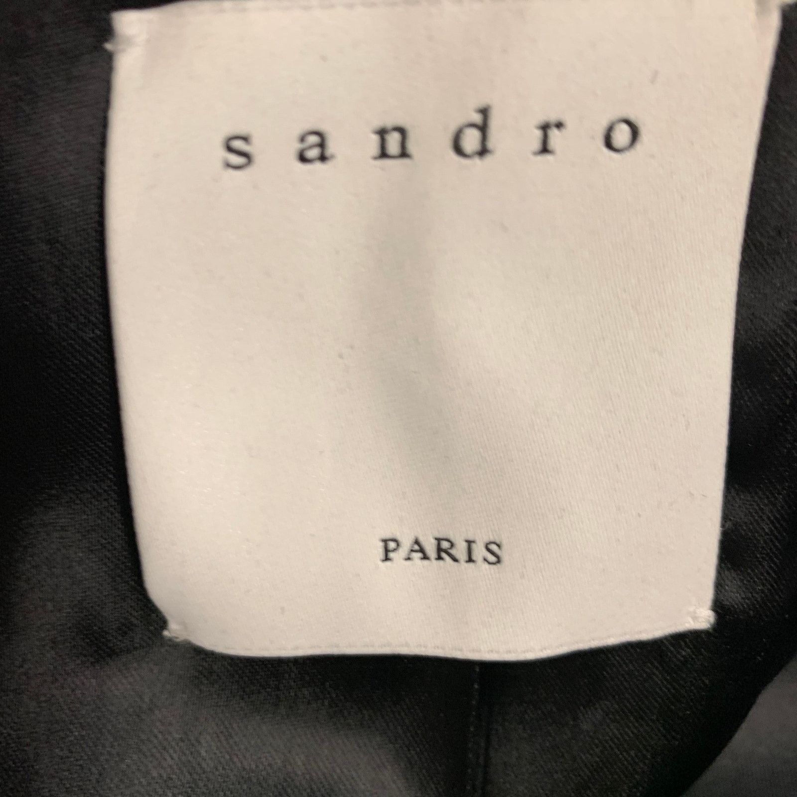Sandro SANDRO Size 40 Navy Wool Notch Lapel Sport Coat Size 40R - 4 Thumbnail