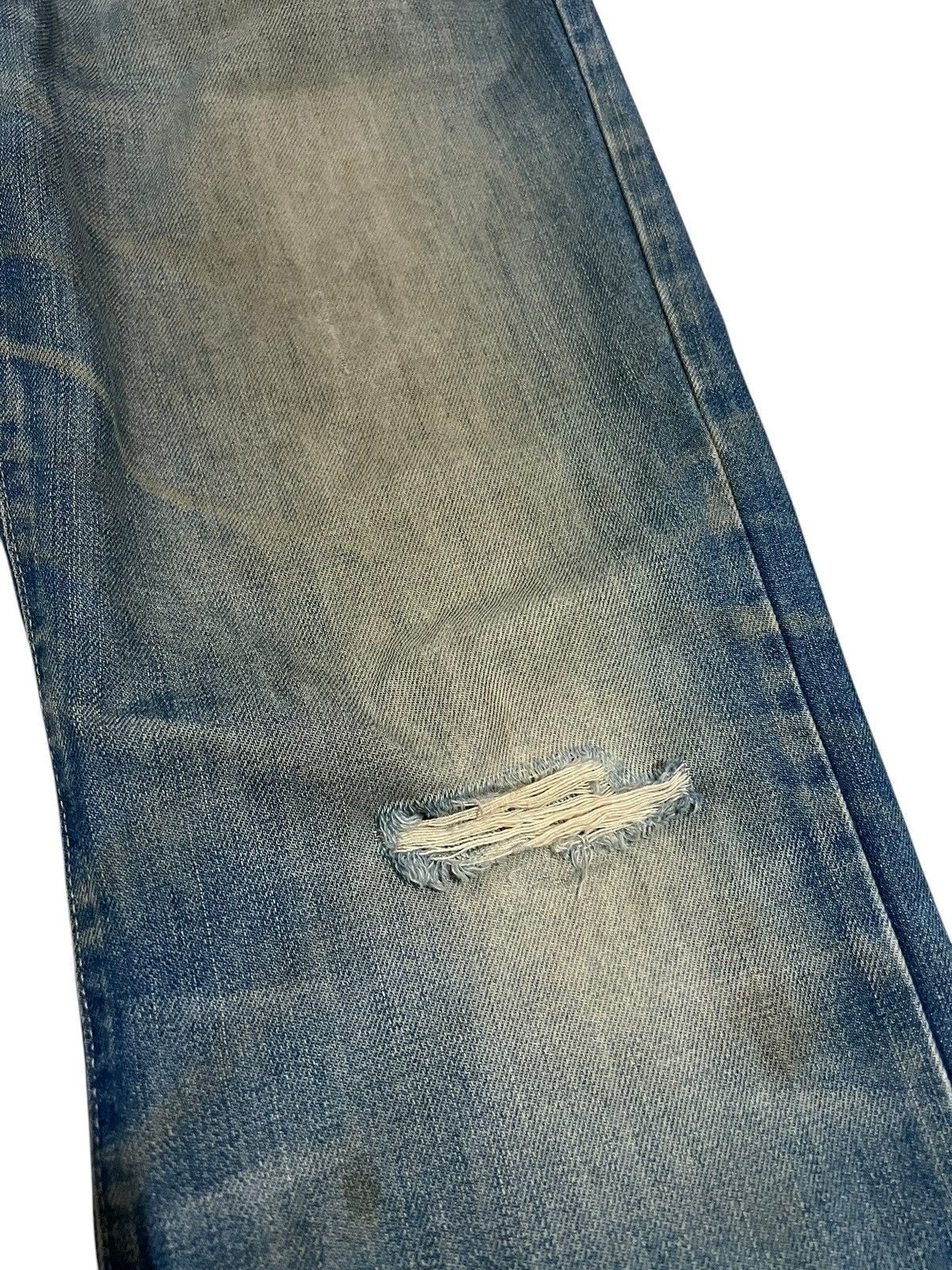 Japanese Brand 🌈Vintage Diesel Industry Distress Mud Wash Bootcut Jean Size US 34 / EU 50 - 6 Thumbnail