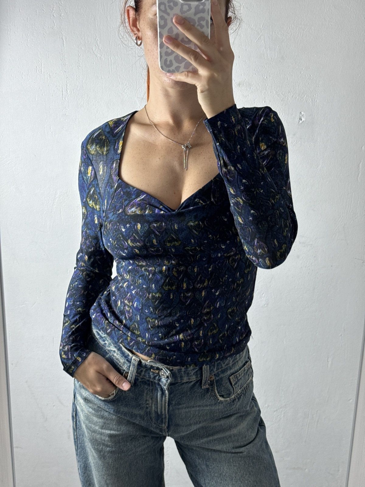 Roberto Cavalli VINTAGE ROBERTO CAVALLI 2000s HEART MONOGRAM LONG SLEEVE Size M / US 6-8 / IT 42-44 - 1 Thumbnail