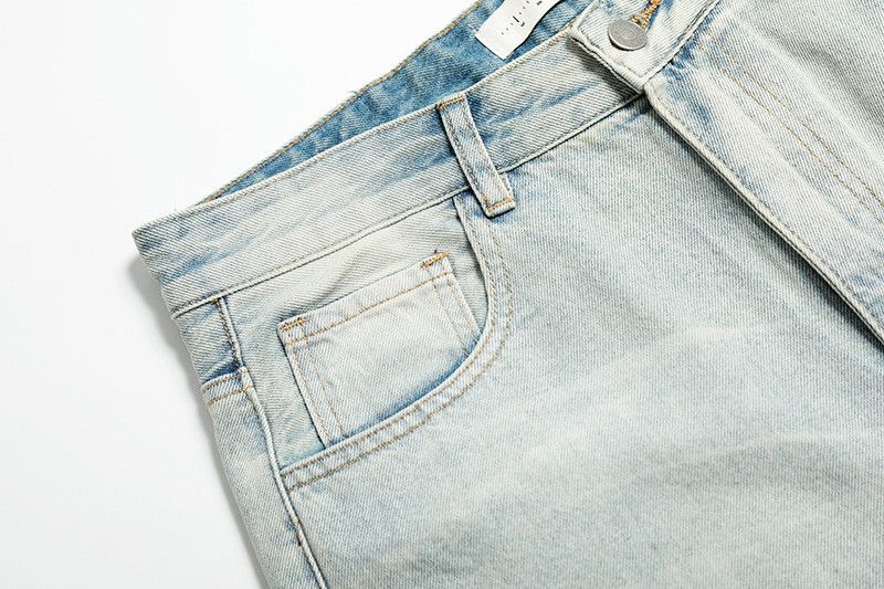 Jean American street washed distressed wide-leg scimitar jeans Size US 32 / EU 48 - 3 Thumbnail