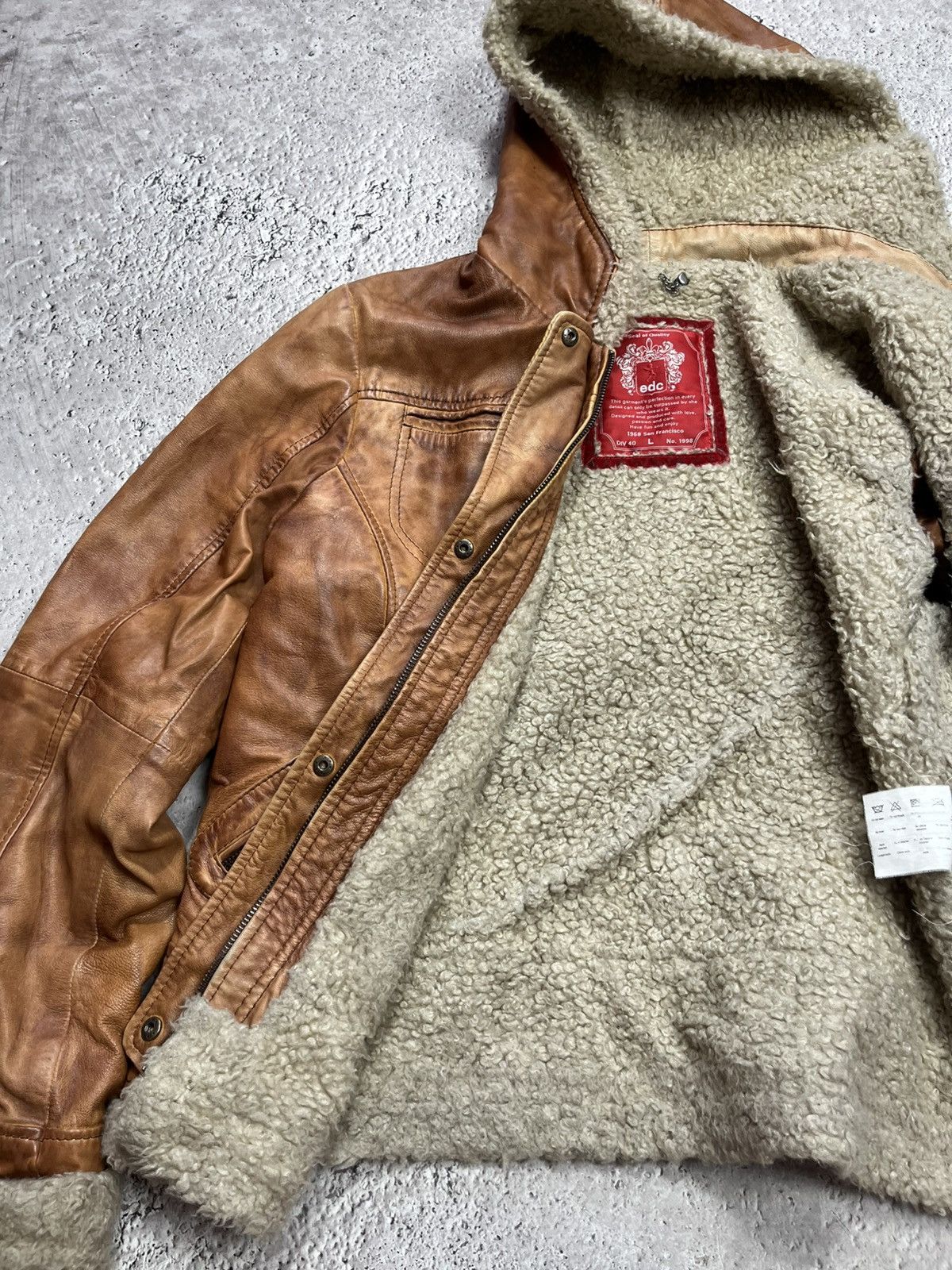 Other Avant Garde Faux Shearling Leather Jacket Womens L Size L / US 10 / IT 46 - 14 Thumbnail
