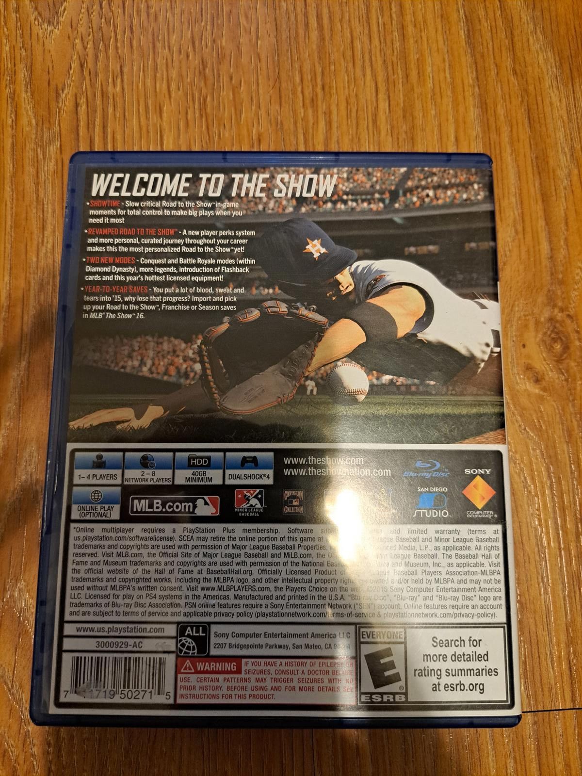 MLB The Show 16 PS4 Video Game Size ONE SIZE - 2 Thumbnail