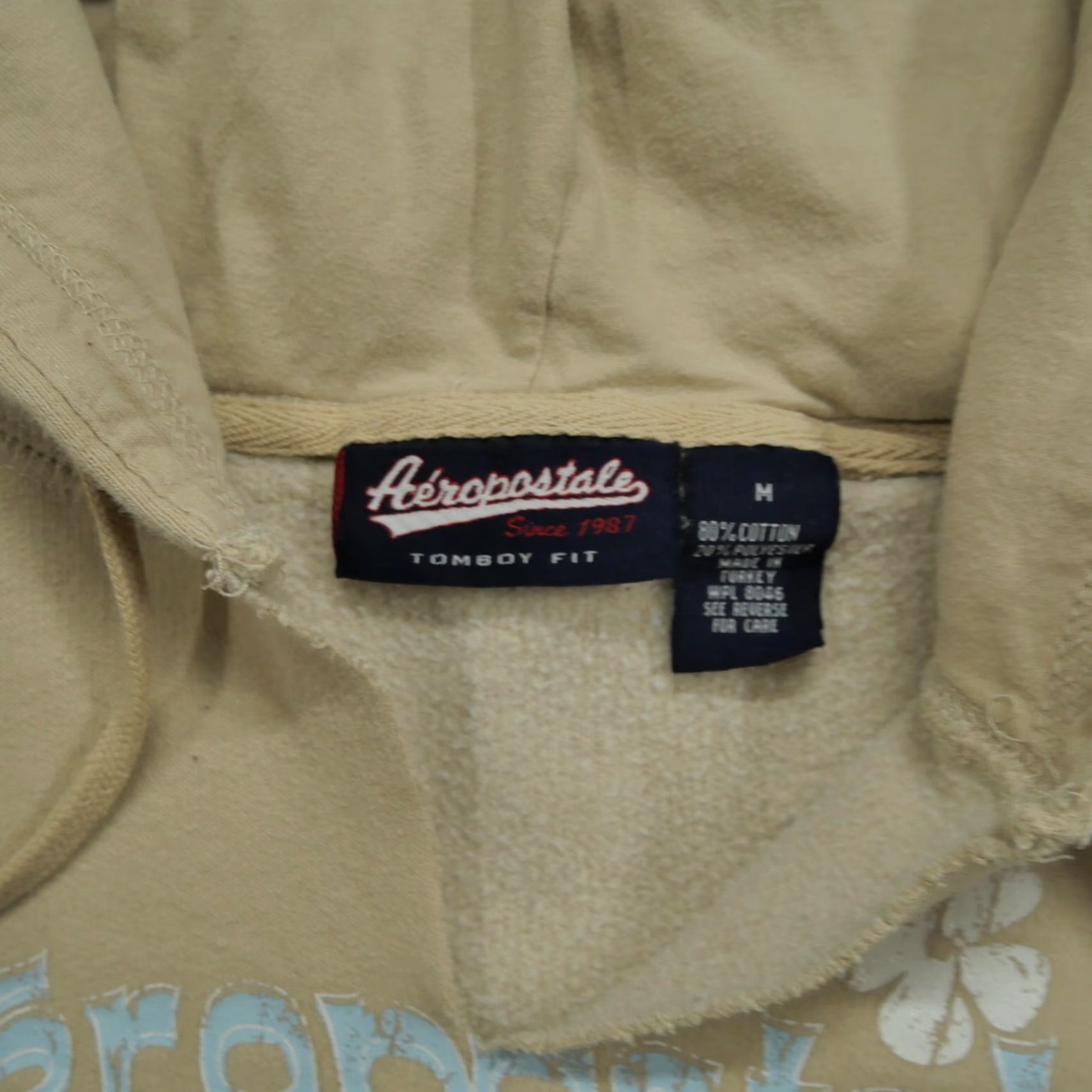 Vintage VINTAGE Aéropostale Hoodie Womens M Pullover Tan Brown Logo Casual 90s Tomboy Fit Y2K Mens Girls Gramm? Size M / US 6-8 / IT 42-44 - 4 Thumbnail