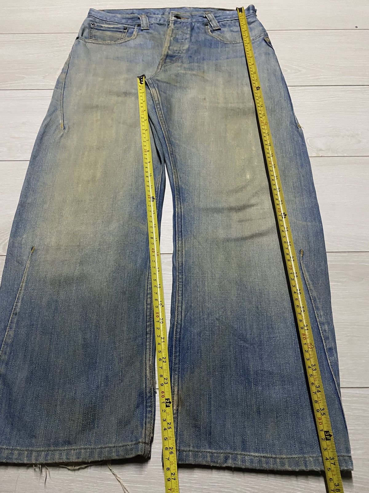Volcom Vintae Volcom Crazy Mud Wash Distressed Baggy Jeans Size US 31 - 17 Thumbnail