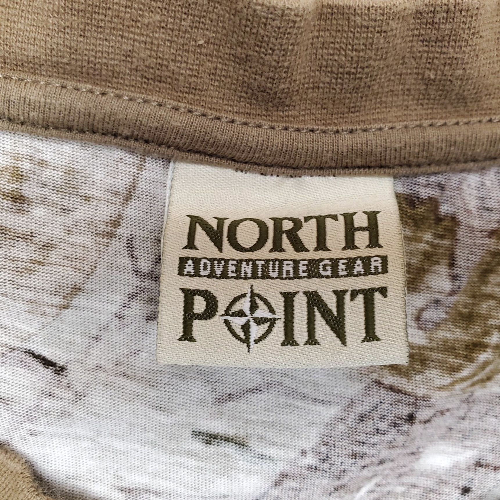 Vintage VINTAGE North Point Shirt Mens XL Brown Green Hardwood Timber Camo Hunting Camp Tee Shirt Size US XL / EU 56 / 4 - 3 Thumbnail