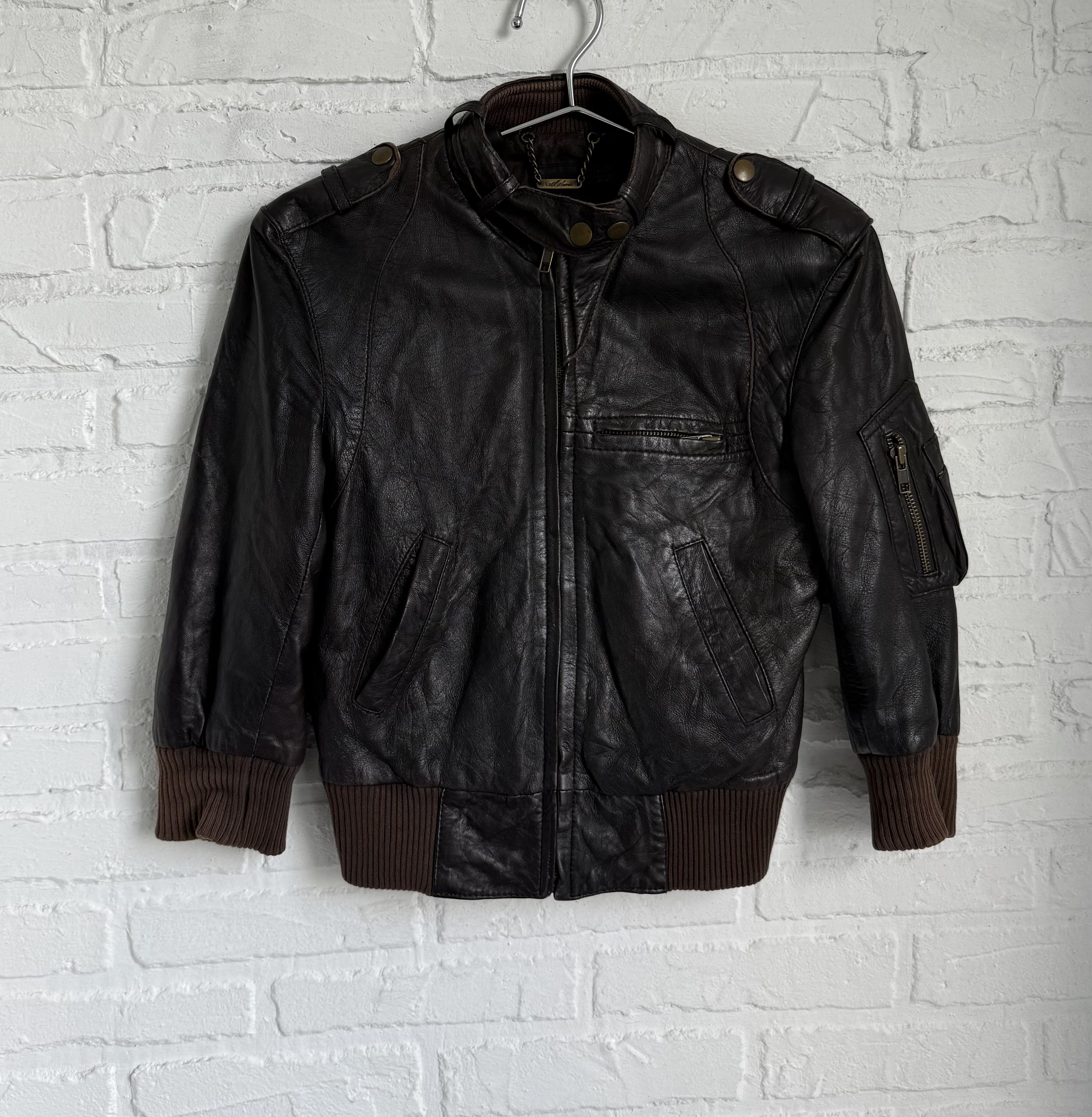 Allsaints × Vintage Vintage 2000s y2k Allsaints brown leather jacket Size XS / US 0-2 / IT 36-38 - 1 Thumbnail