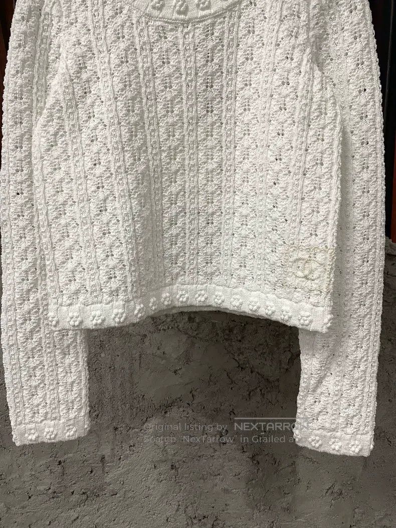 Chanel Chanel Camelia hollow knitwear sweater Size XXS / US 00 / IT 34 - 4 Thumbnail