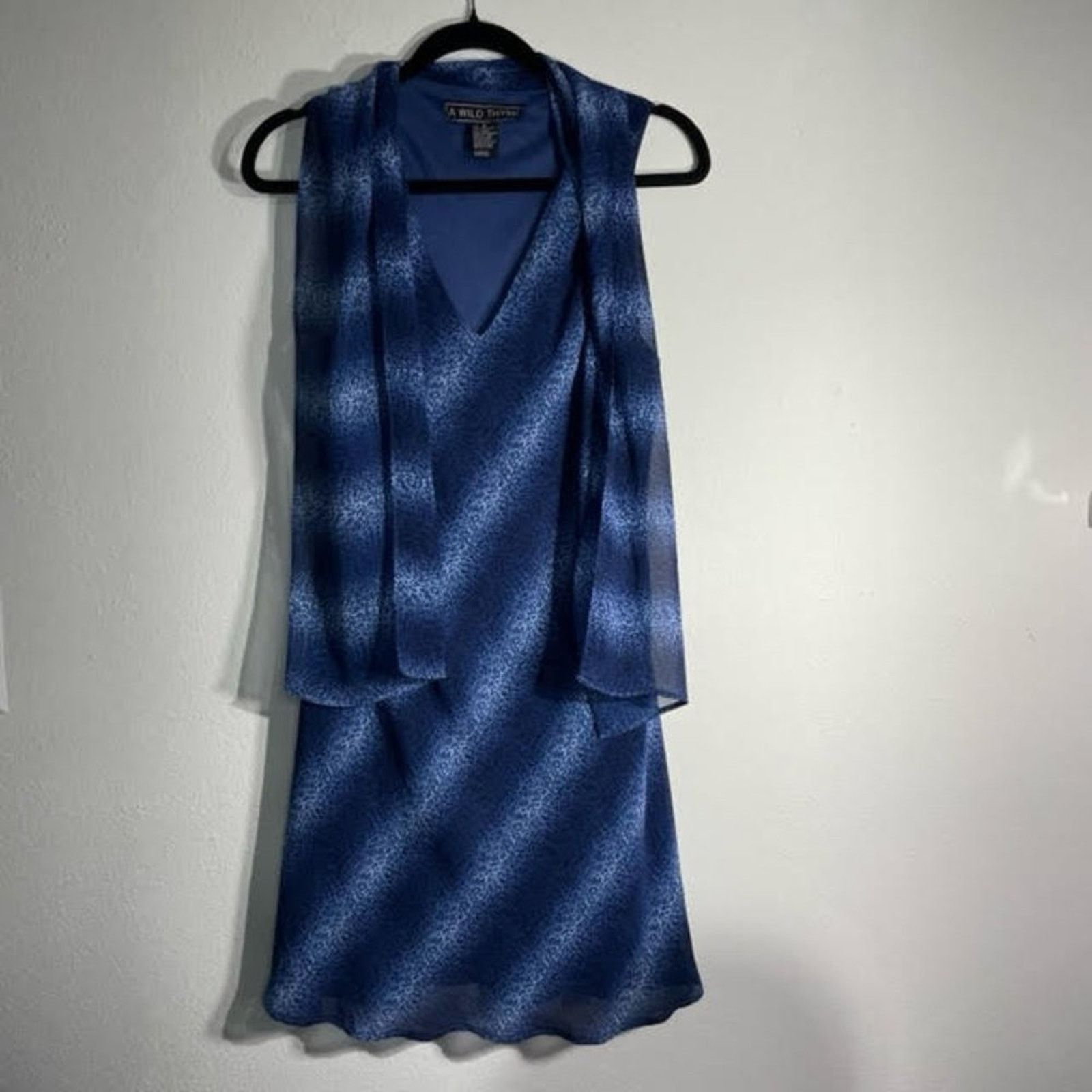 Other Wild Thyme Blue Ombre Leopard Sheath Dress with Shawl 16 Size XXL / US 16-18 / IT 52-54 - 1 Thumbnail