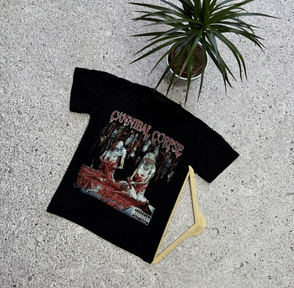 Band Tees Vintage Cannibal Corpse Butchered At Birth Rock Band T-Shirt Size US L / EU 52-54 / 3 - 1 Thumbnail