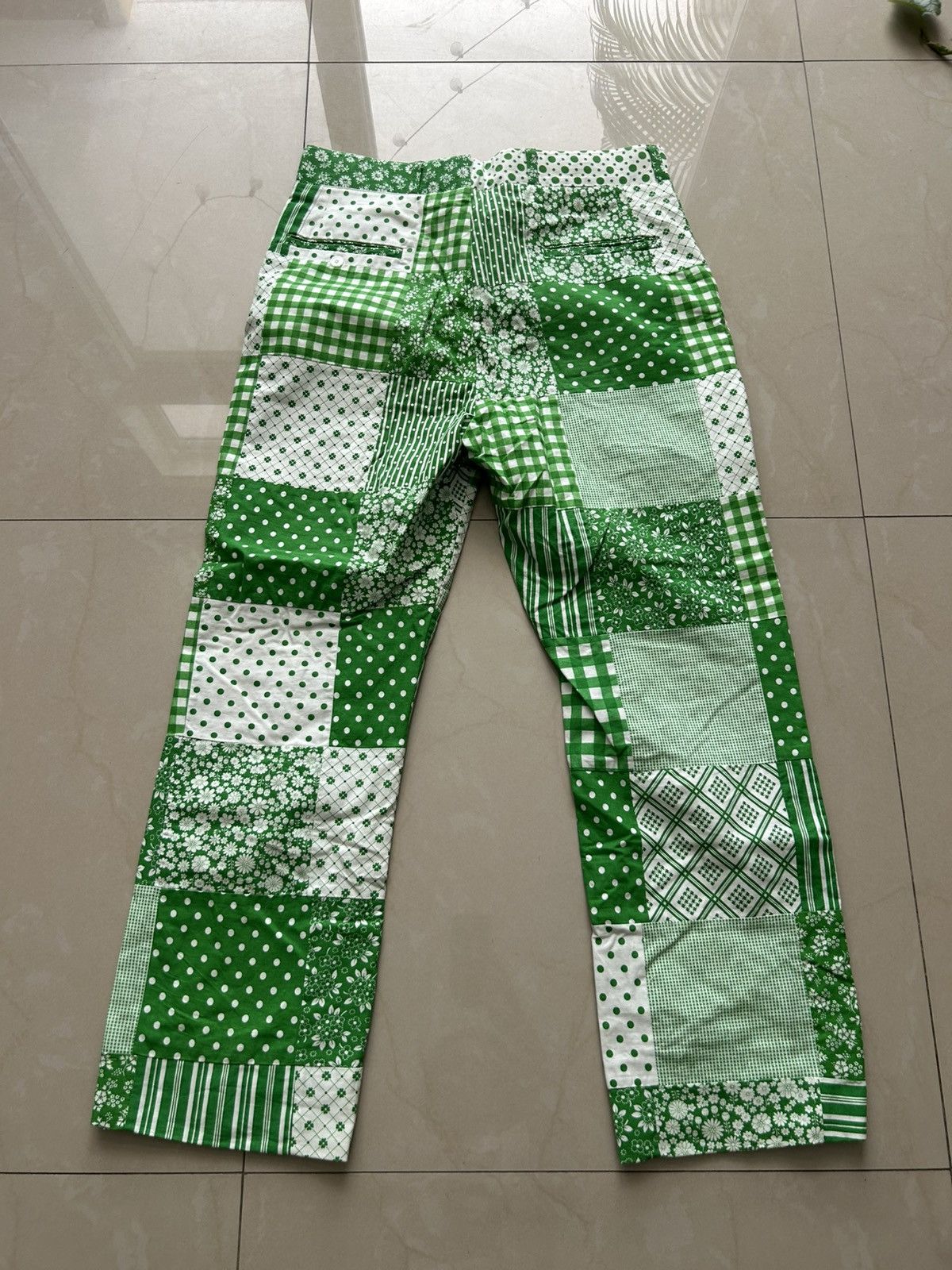Vintage Vintage green patch work pants Size US 33 - 3 Thumbnail