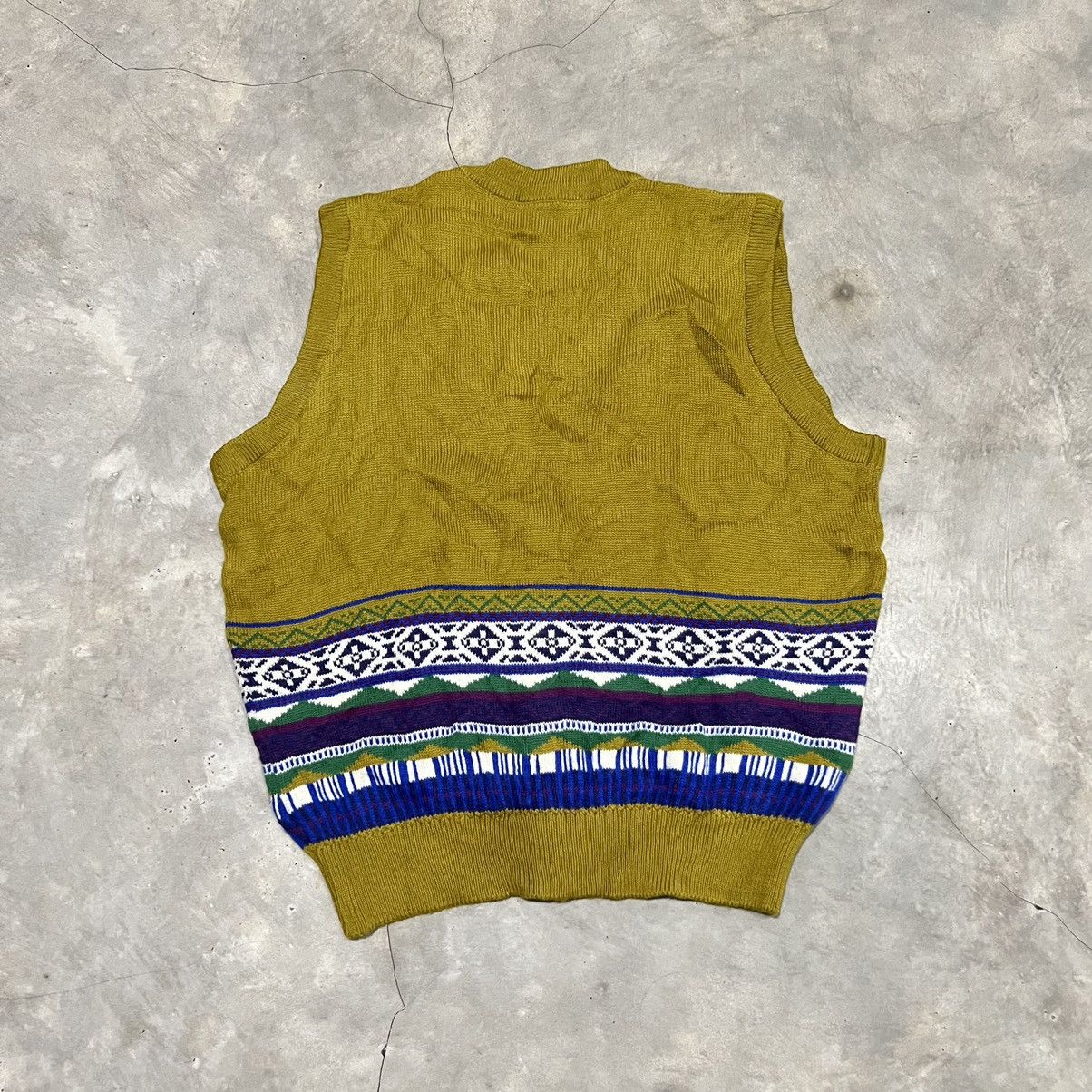 Kenzo 1990s Kenzo Golf Navajo Vest Wool Knit Size M / US 6-8 / IT 42-44 - 2 Thumbnail