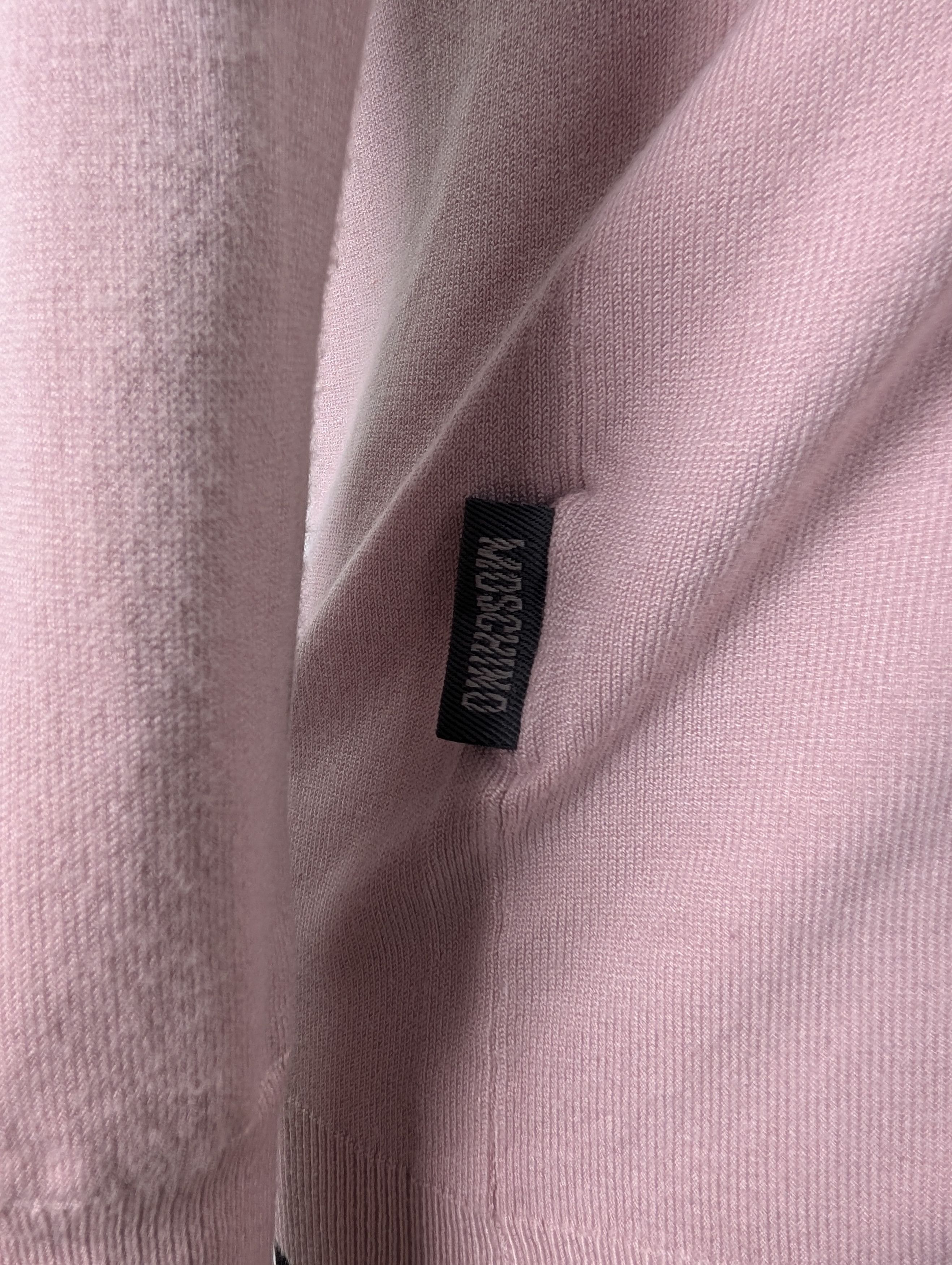Moschino Pink Mid-sleeves Cardigan with Ruffles Trimming Size S / US 4 / IT 40 - 4 Thumbnail