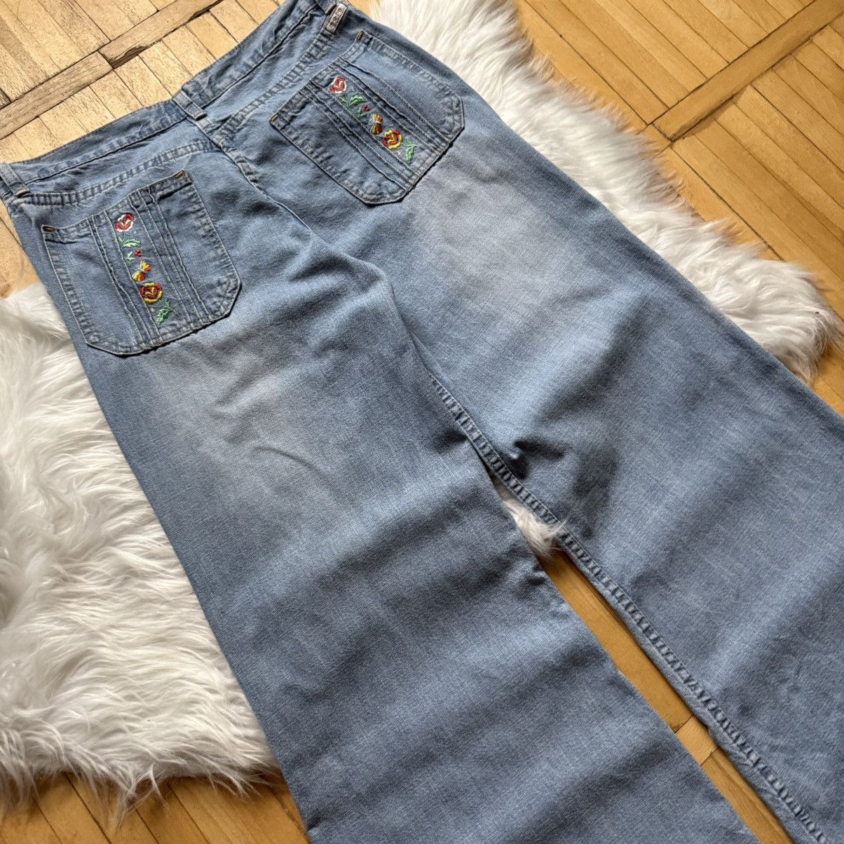 If Six Was Nine 📌 Vintage Y2K M.O.T.O Extra Flared Washed LGB Jeans Size 27" / US 4 / IT 40 - 5 Thumbnail