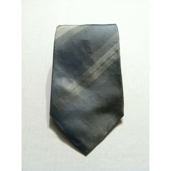 DKNY DKNY MENS NEW LIGHT GRAY 100%SILK STRIPED TIE WIDTH: 3 3/4" Size ONE SIZE - 1 Thumbnail