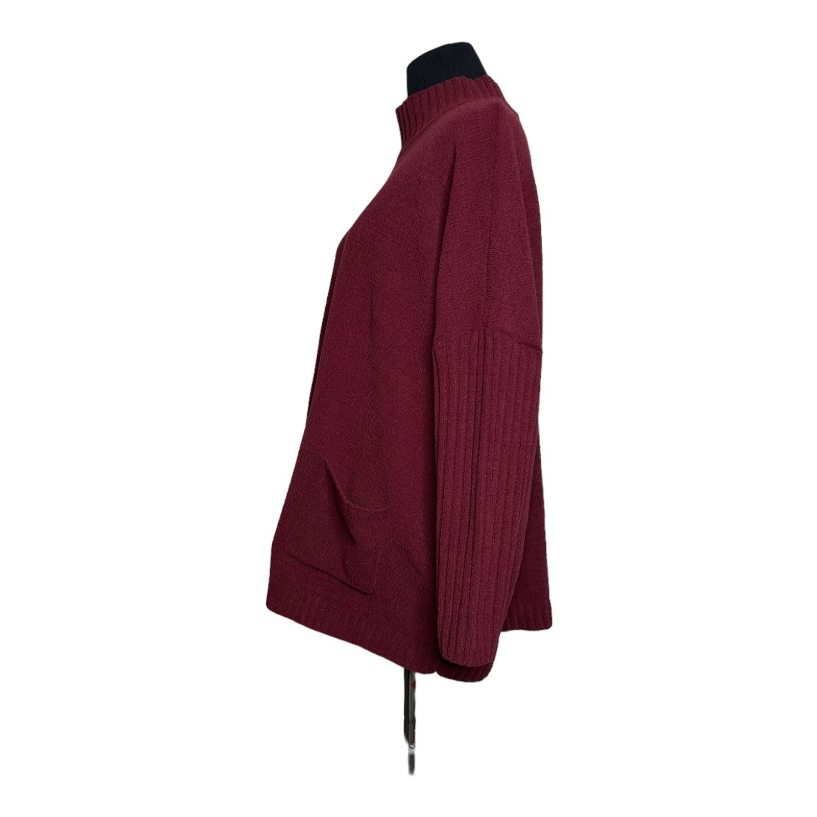 J. Jill J. Jill Chenille red high neck tunic sweater size LP Size L / US 10 / IT 46 - 10 Thumbnail