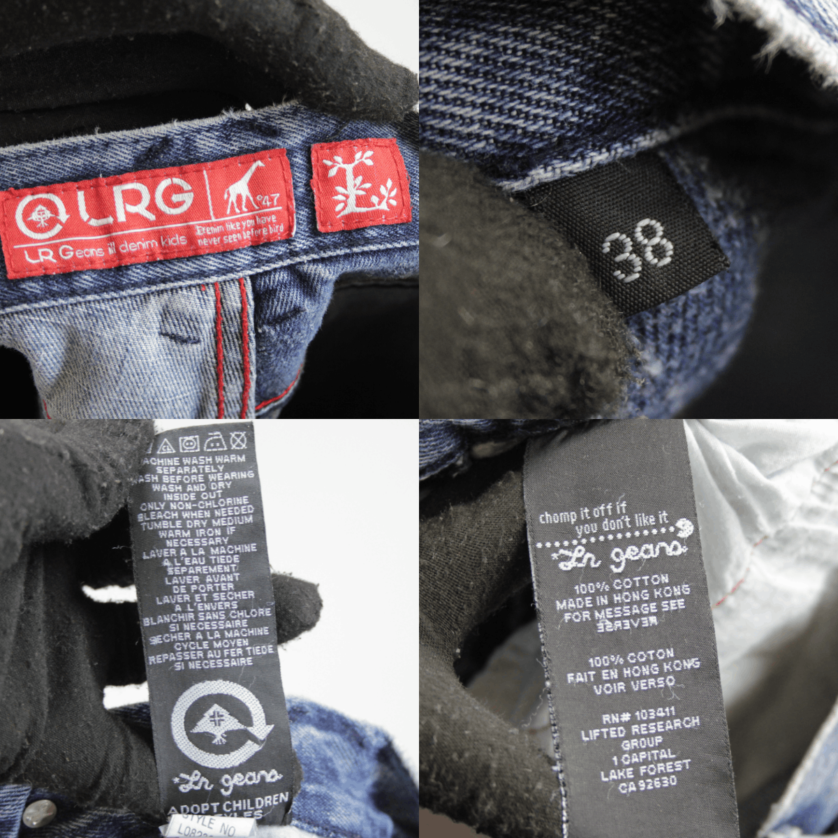LRG 00S Y2K Rap Baggy Jeans Vintage Size US 38 / EU 54 - 10 Thumbnail