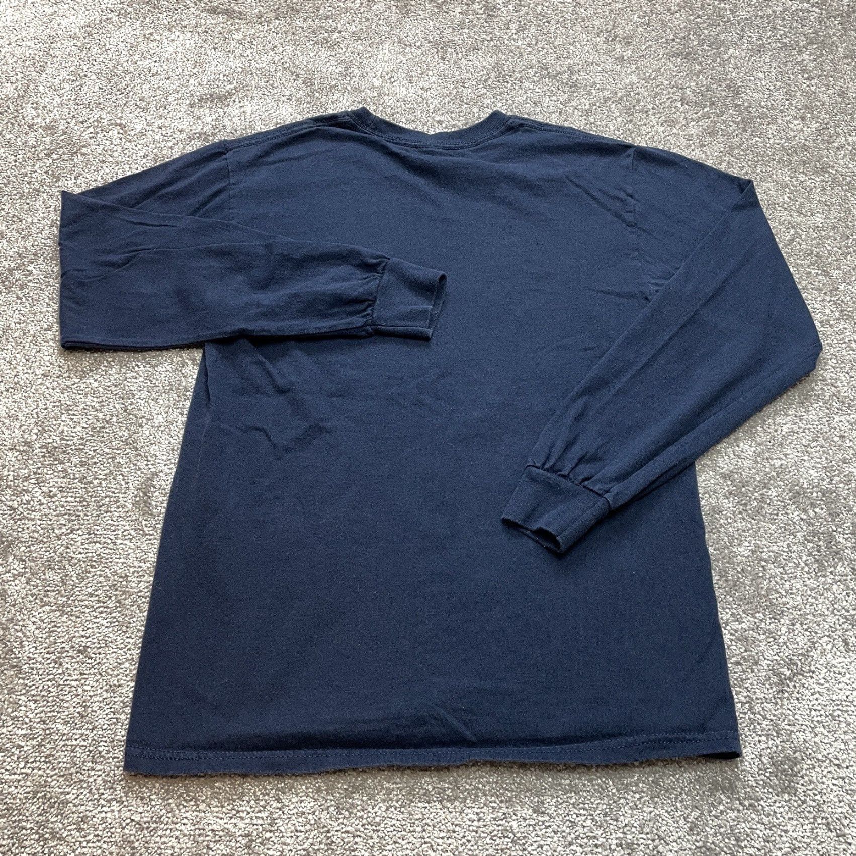 Vintage I.S. Totten Shirt Women’s Medium Blue Long Sleeve Cotton Crew Eagle Logo Tee Size M / US 6-8 / IT 42-44 - 6 Thumbnail