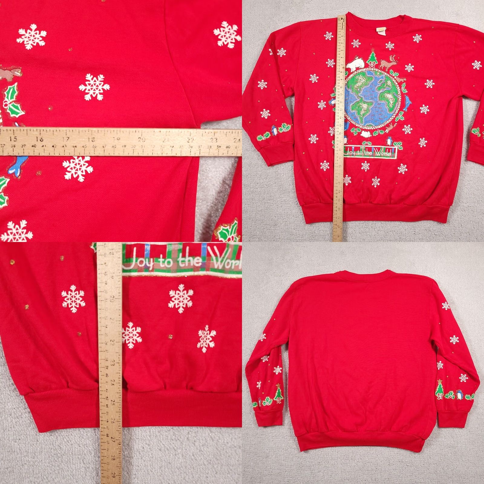 Vintage VINTAGE Holiday Time Shirt Mens M Red Christmas Sweatshirt Adults Acrylic Made USA Size US M / EU 48-50 / 2 - 8 Thumbnail