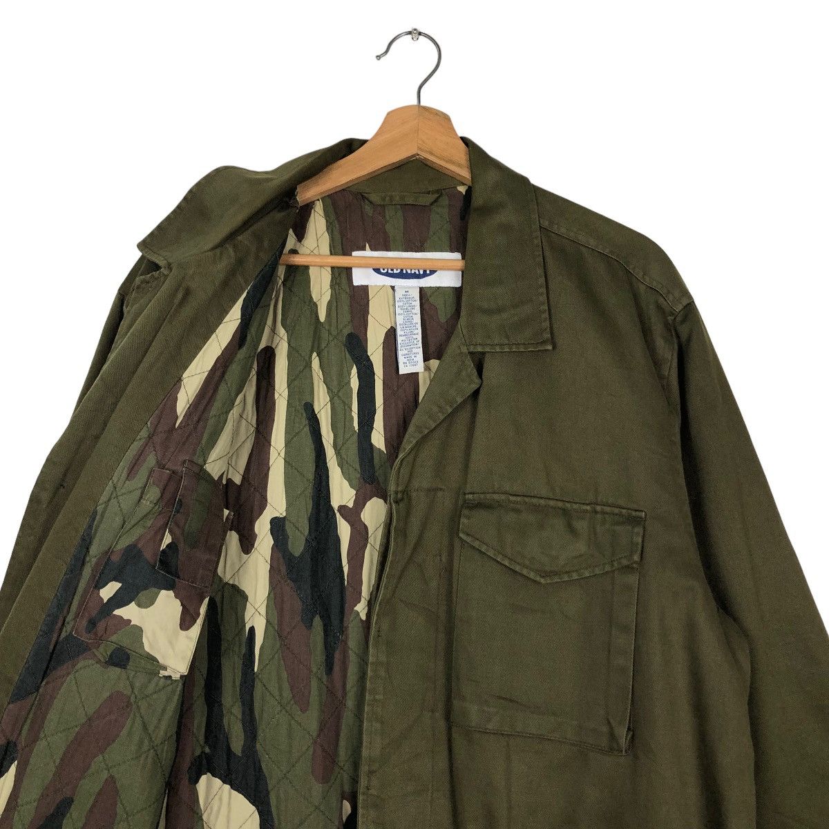 Old Navy 📌VINTAGE CHORE BIKER MILITARY JACKET OLDNAVY CAMOUFLAGE Size US M / EU 48-50 / 2 - 4 Thumbnail