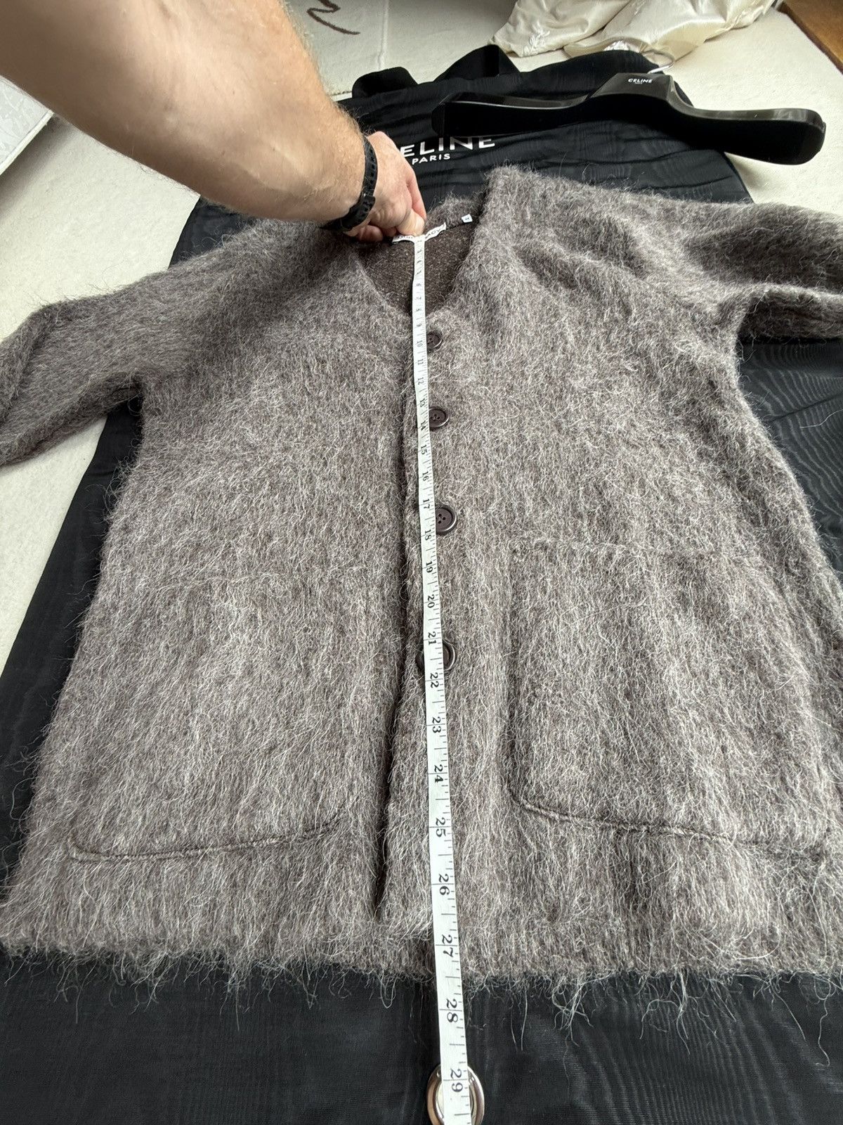 Our Legacy Grail Our Legacy mole grey mohair cardigan 44 grail Size US M / EU 48-50 / 2 - 9 Thumbnail