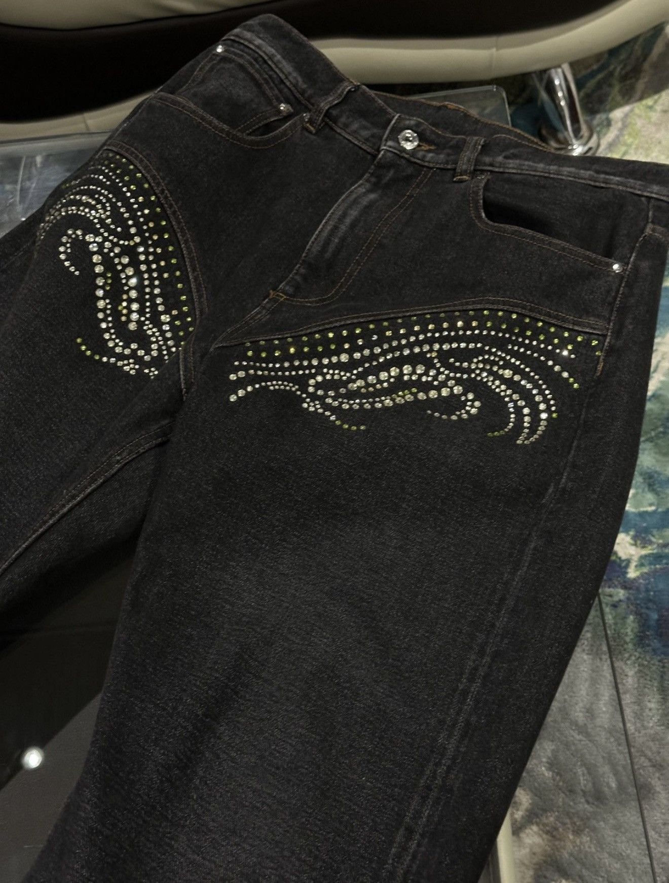 Y/Project Black Crystal Jeans Size US 32 / EU 48 - 3 Thumbnail