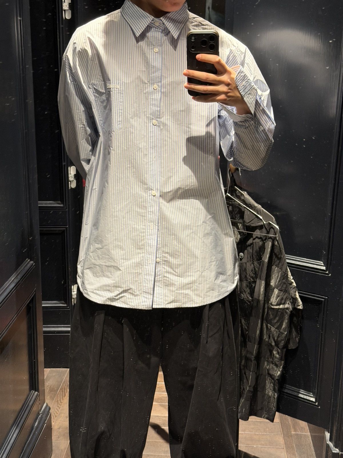 Vetements Vetements Pinstripe Plastic Shirt Size US XS / EU 42 / 0 - 3 Thumbnail