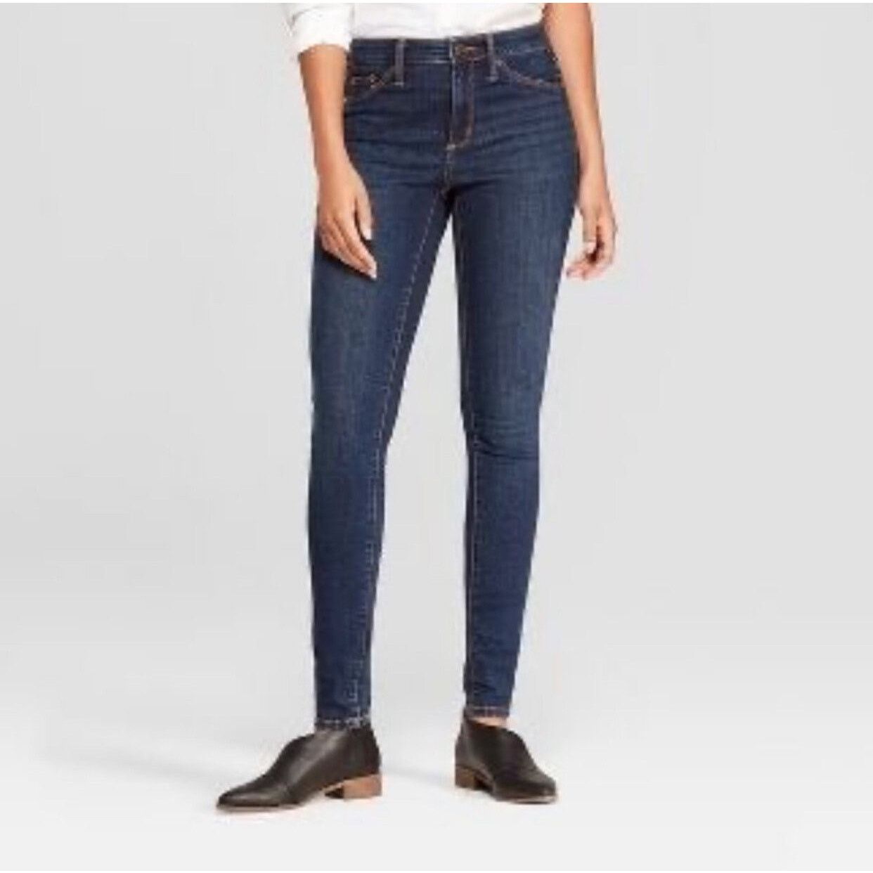 Target Basics Universal Thread High Rise Denim Jegging Jeans Classic Wash Size 34" / US 12 / IT 48 - 8 Thumbnail