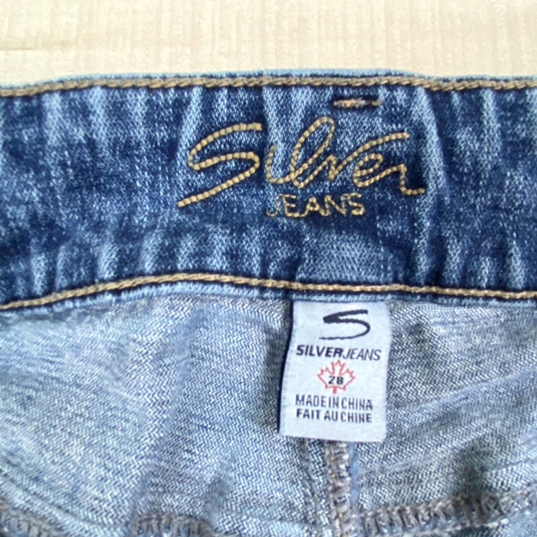 Silver Jeans Co. Silver Jeans Womens Medium Blue Stretch Bootcut Jeans 28 Size 28" / US 6 / IT 42 - 4 Thumbnail