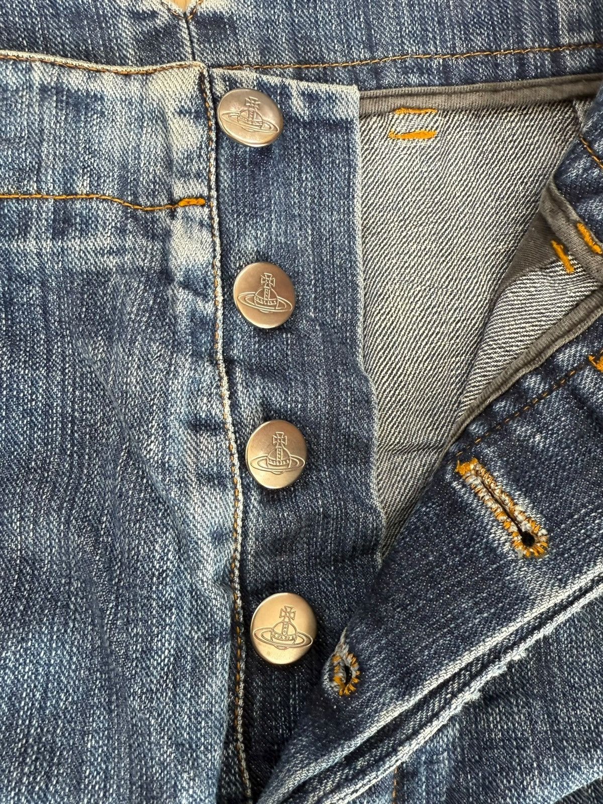 Vivienne Westwood Vivienne Westwood Blue Wash Button Opening Leg Style Jeans Size US 32 / EU 48 - 5 Thumbnail