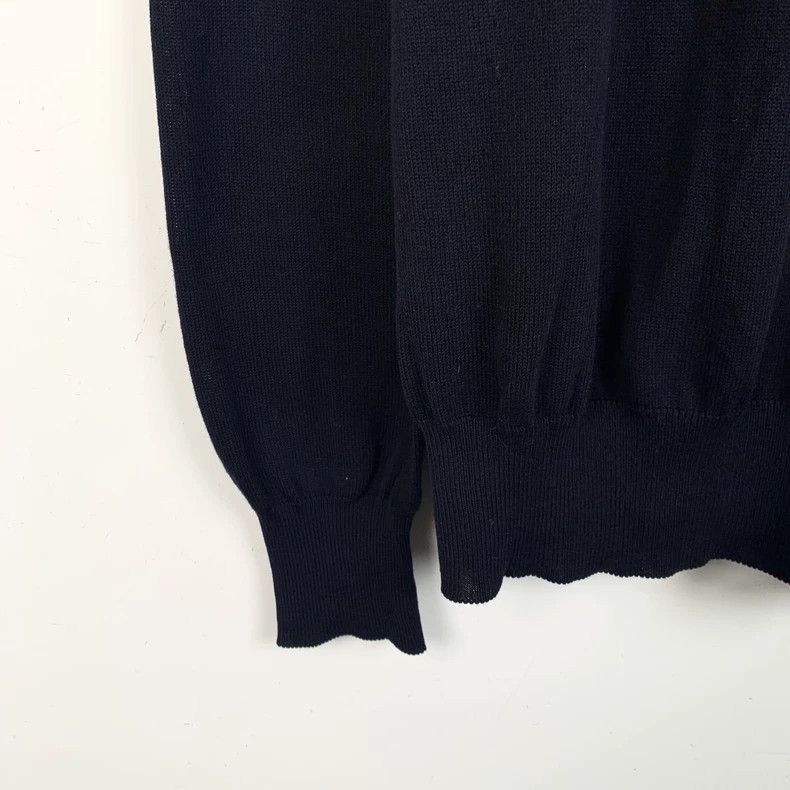 Maison Margiela Maison Margiela Black V-neck cotton long-sleeved sweater 25 Size US S / EU 44-46 / 1 - 4 Thumbnail