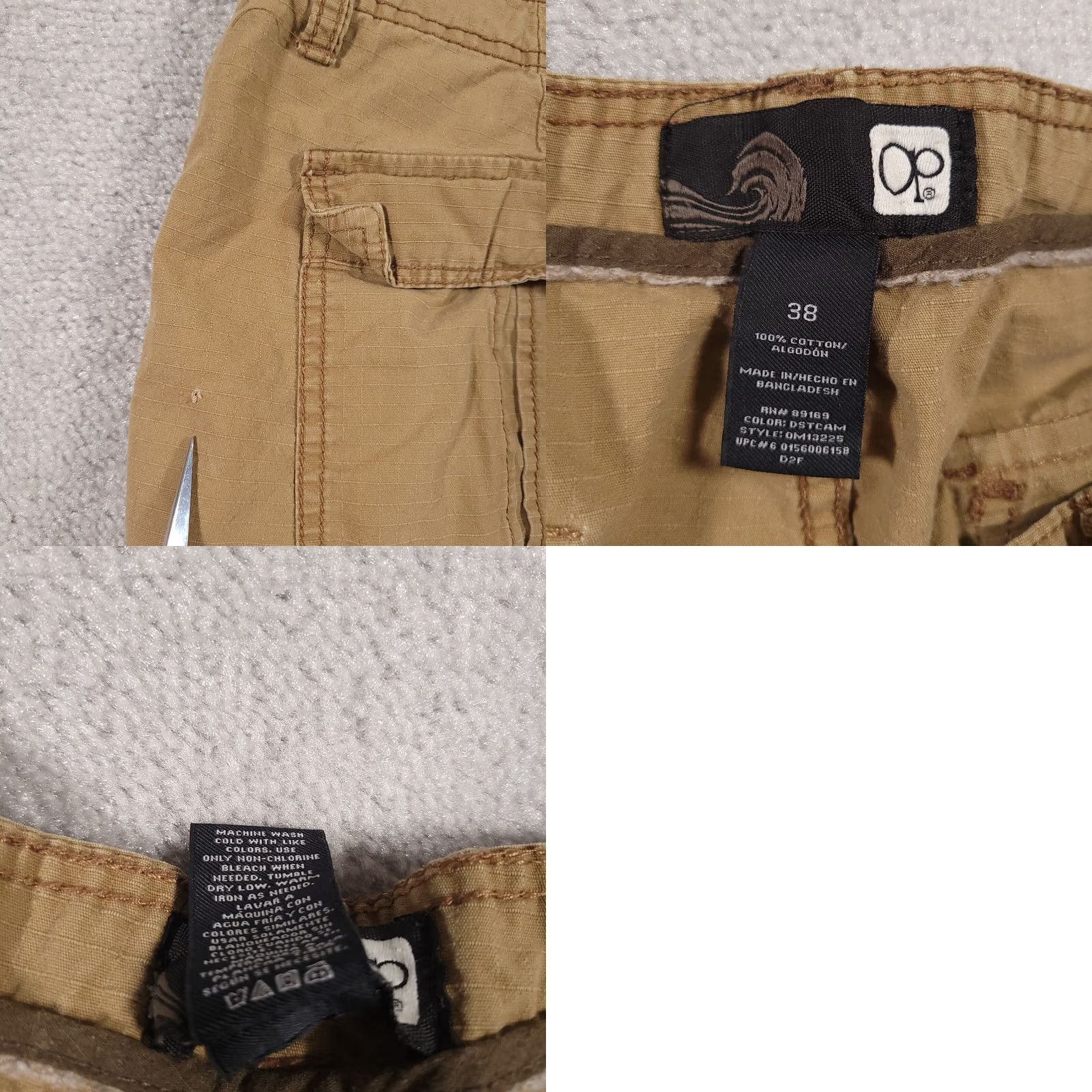 Ocean Pacific VINTAGE Ocean Pacific Shorts Mens 38 Brown Ripstop Cargo Khaki Grunge Outdoor Size US 38 / EU 54 - 9 Thumbnail