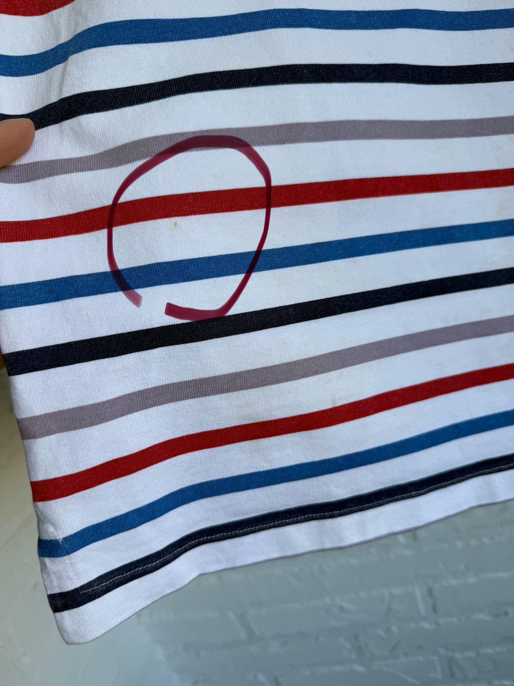 A.P.C. A.P.C. multicolor striped white t-shirt Size US M / EU 48-50 / 2 - 4 Thumbnail