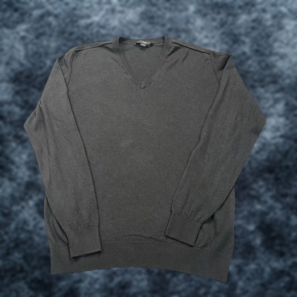 Ermenegildo Zegna Ermenegildo Zegna Sweater Mens Small Gray V Neck Silk Wool Blend Pullover Size US S / EU 44-46 / 1 - 1 Thumbnail