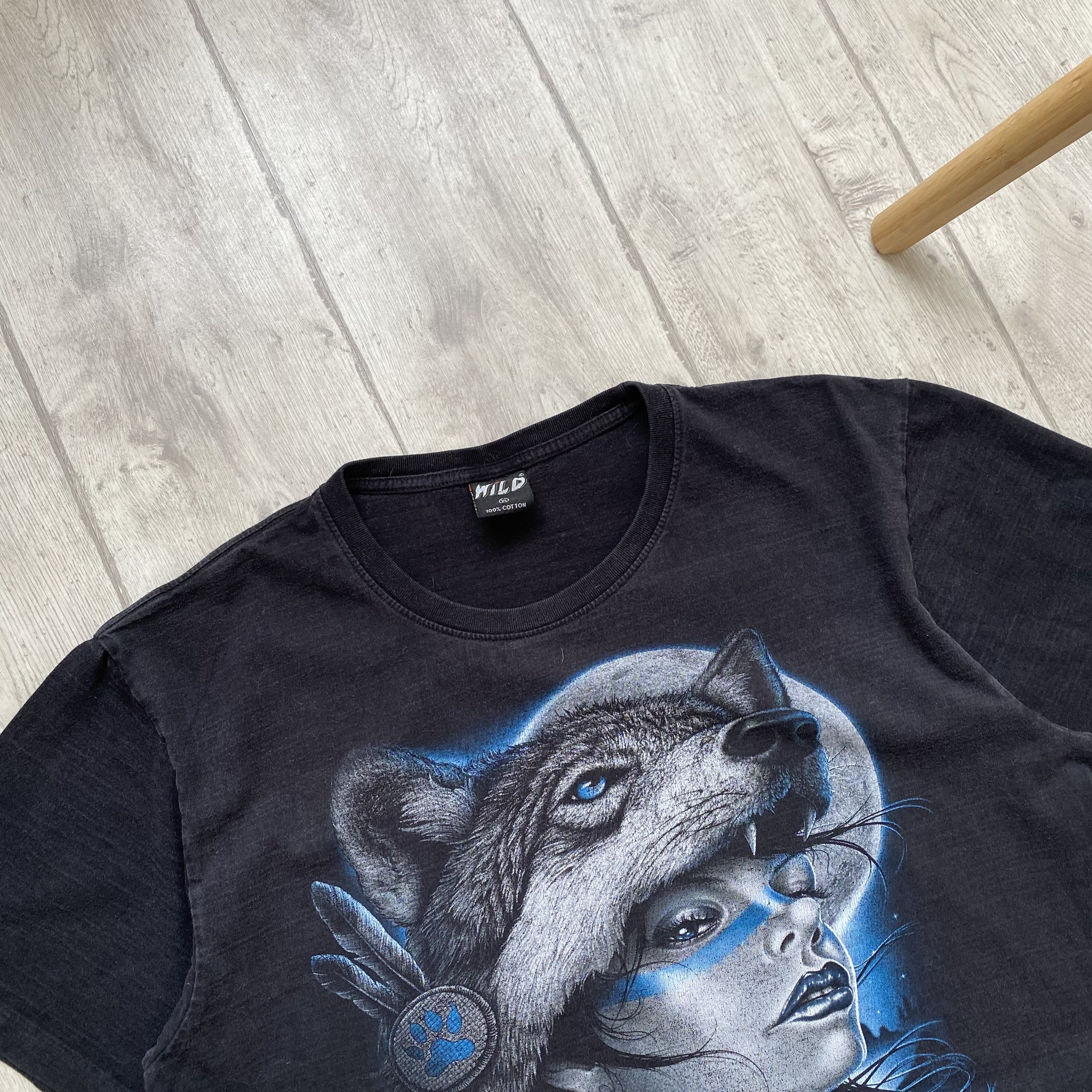 Band Tees 🐶Vintage Wild Wolf Indian Gilr Heavy Tee y2k Size US XL / EU 56 / 4 - 2 Thumbnail