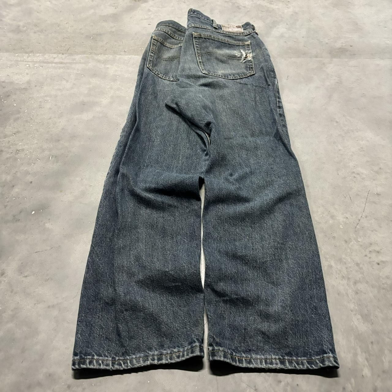 Japanese Brand × Vintage Crazy Vintage Y2K/2000s Grunge Dark Wash Denim Jeans! Size US 36 / EU 52 - 4 Thumbnail