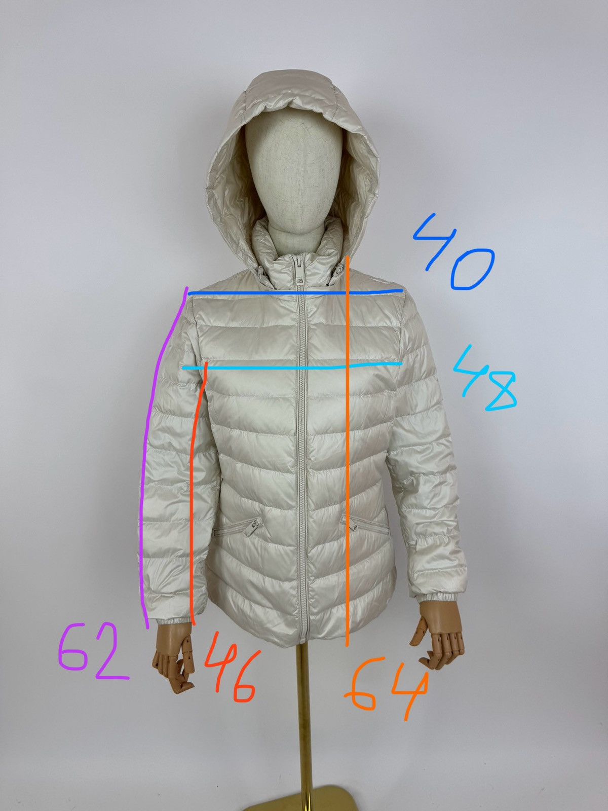Massimo Dutti Massimo Dutti Puffer Jacket Micro Down White JKT Womens Size S / US 4 / IT 40 - 14 Thumbnail
