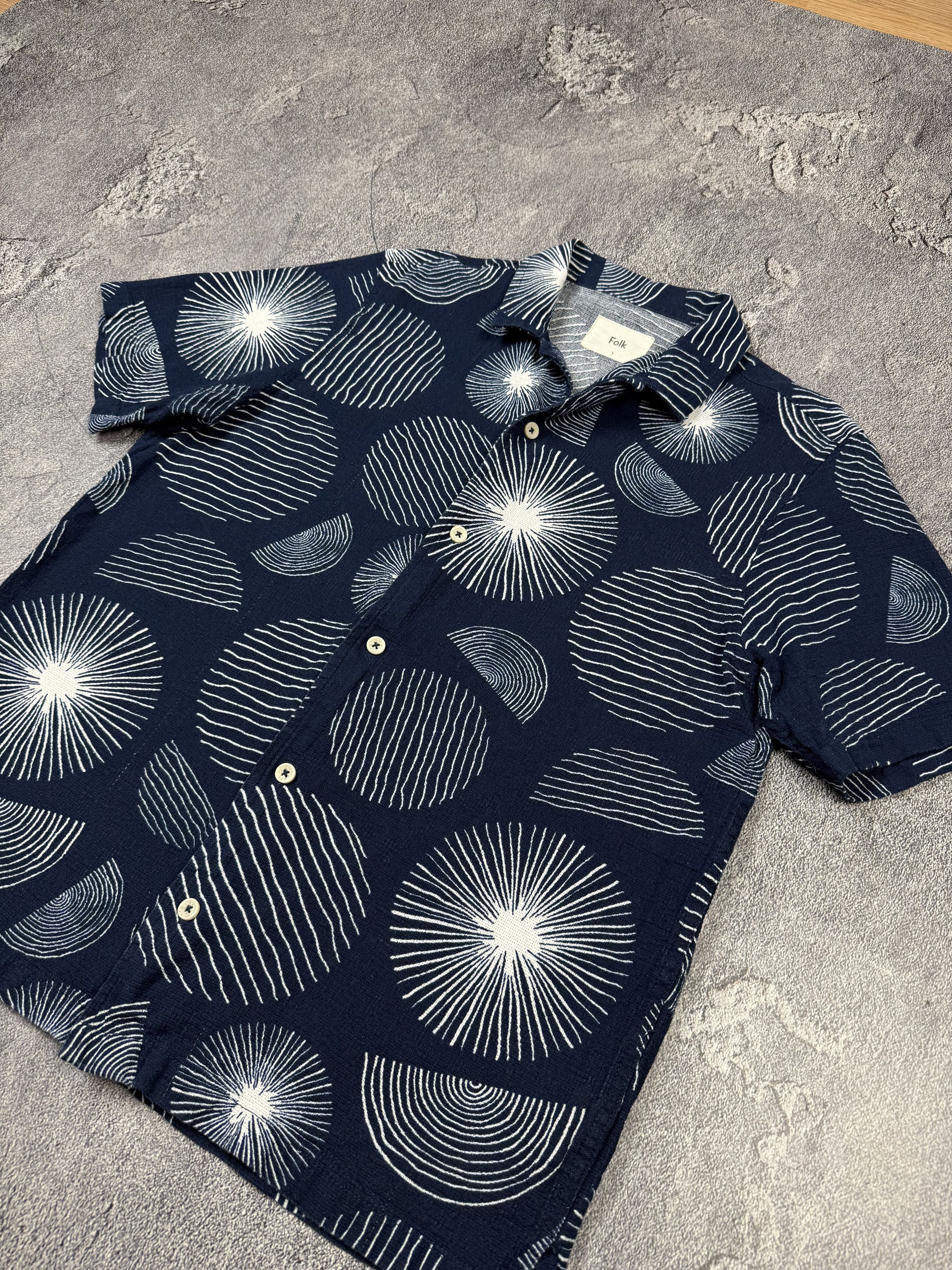 Folk Folk Abstract Navy Shirt Size US M / EU 48-50 / 2 - 5 Thumbnail