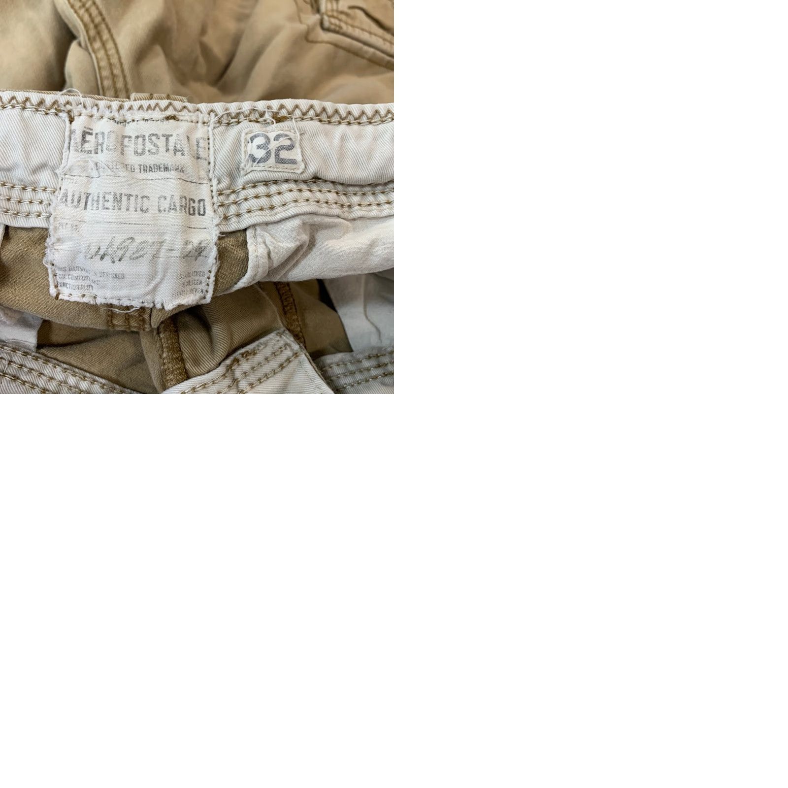 Vintage Aéropostale Cargo Military Shorts Mens 32 Khaki Utility Pocket Outdoor 34x11 Mens Cargo Short Beige Army Outdoor Pockets Summer Spring Mens Size US 32 / EU 48 - 10 Thumbnail