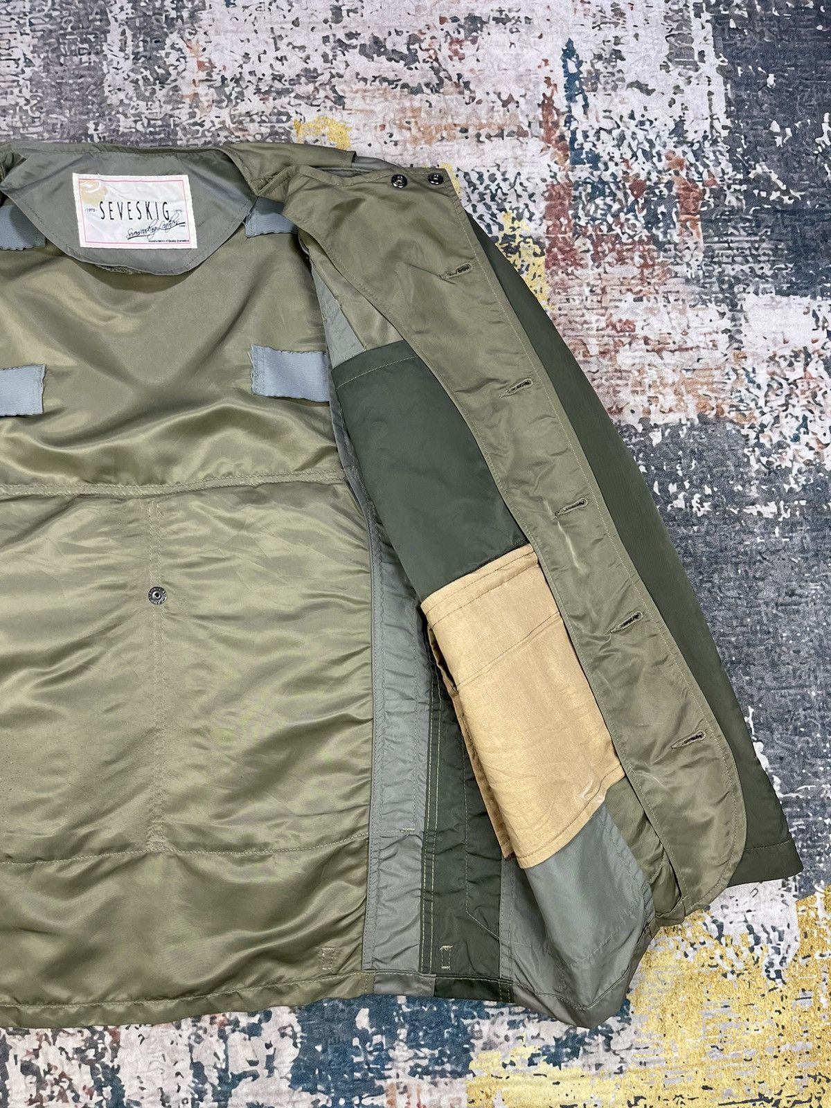 Vintage SEVESKIG Upcycle Rebear Military Jackets Size US M / EU 48-50 / 2 - 15 Thumbnail