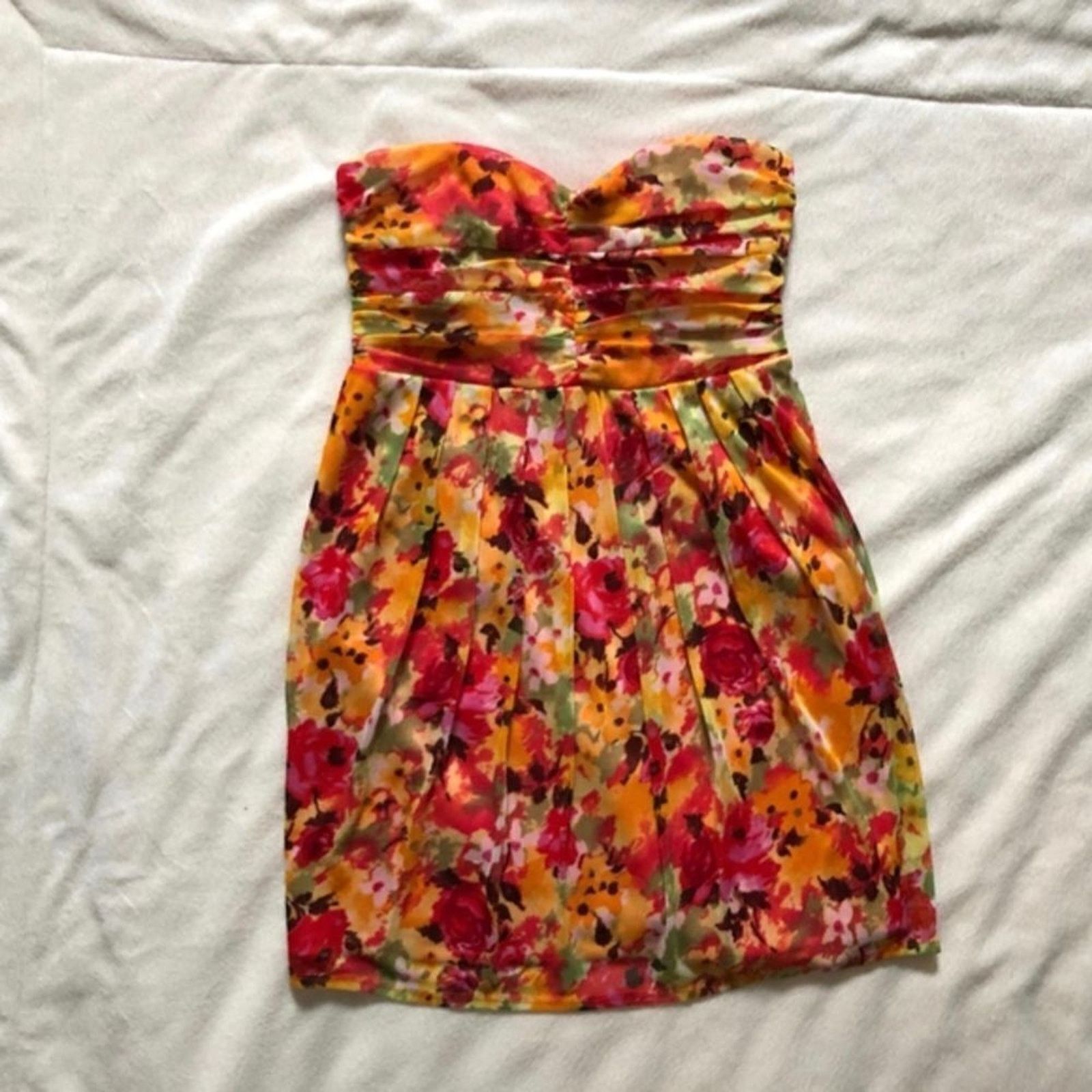 Forever 21 Forever 21 Floral Sweetheart Mesh Mini Dress | Sz M Size M / US 6-8 / IT 42-44 - 2 Thumbnail