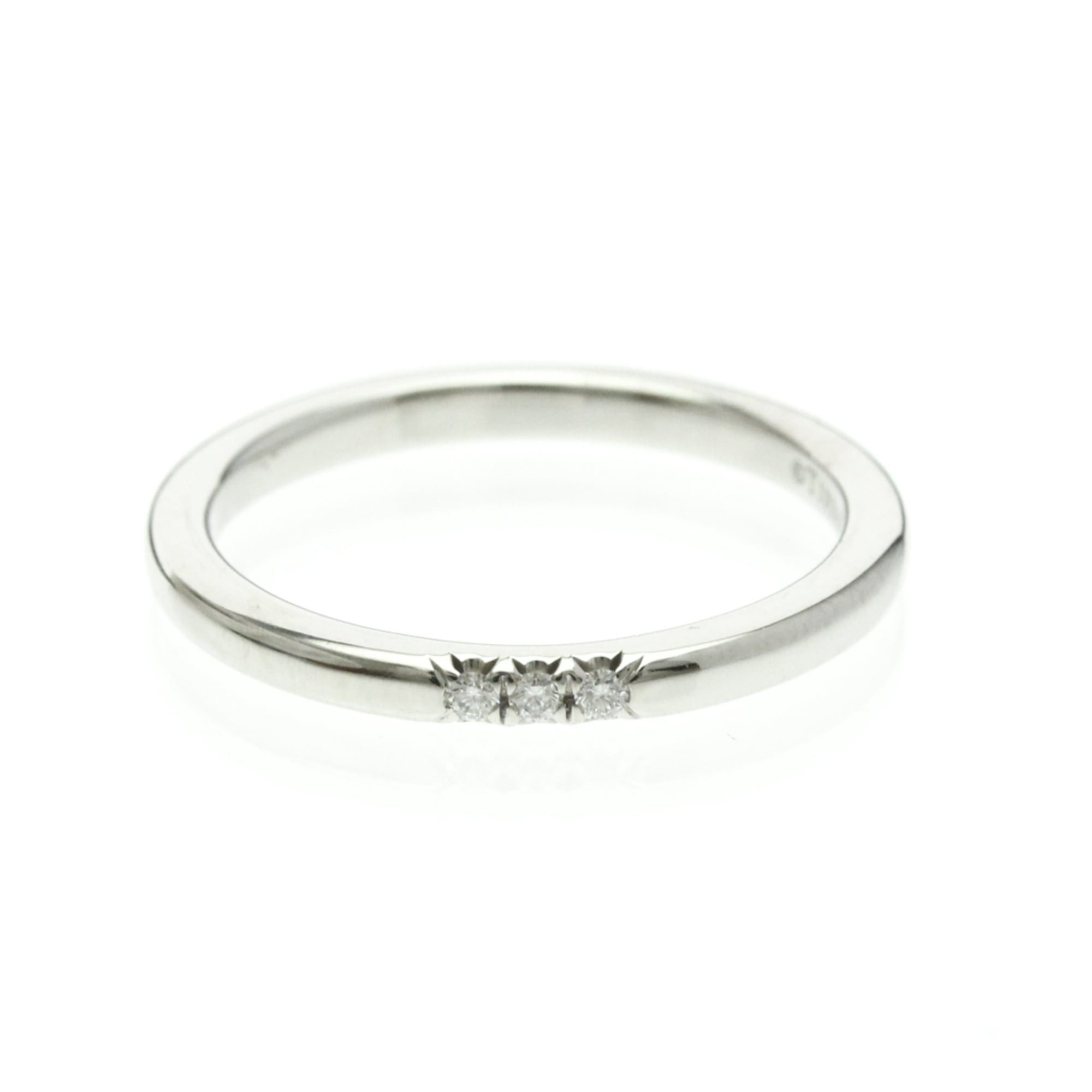 Tiffany & Co. Tiffany Forever Wedding Ring 3P Diamond Platinum Fashion Diamond Band Ring Silver Size ONE SIZE - 1 Thumbnail