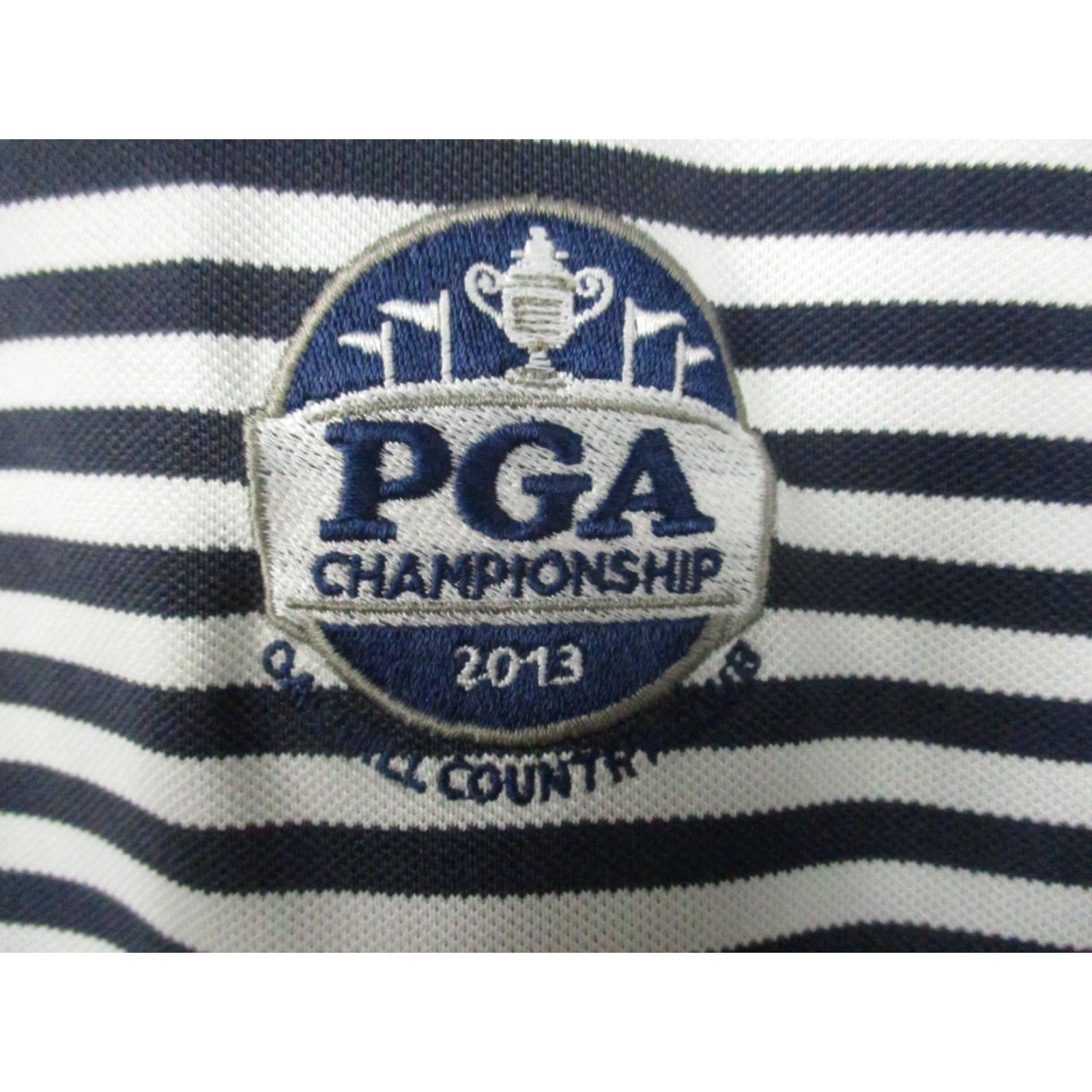 RLX Ralph Lauren RLX Ralph Lauren Polo Shirt Large Mens Blue Stripe Stretch Golf 2013 PGA Size US L / EU 52-54 / 3 - 2 Thumbnail