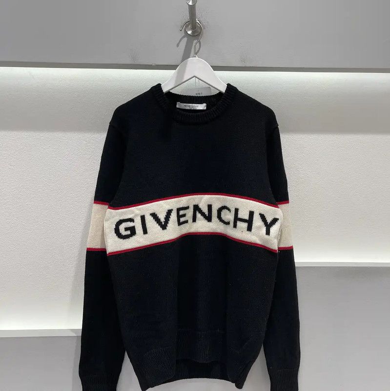 Givenchy Givenchy Black Cotton Logo Sweater 0089 Size US S / EU 44-46 / 1 - 1 Thumbnail