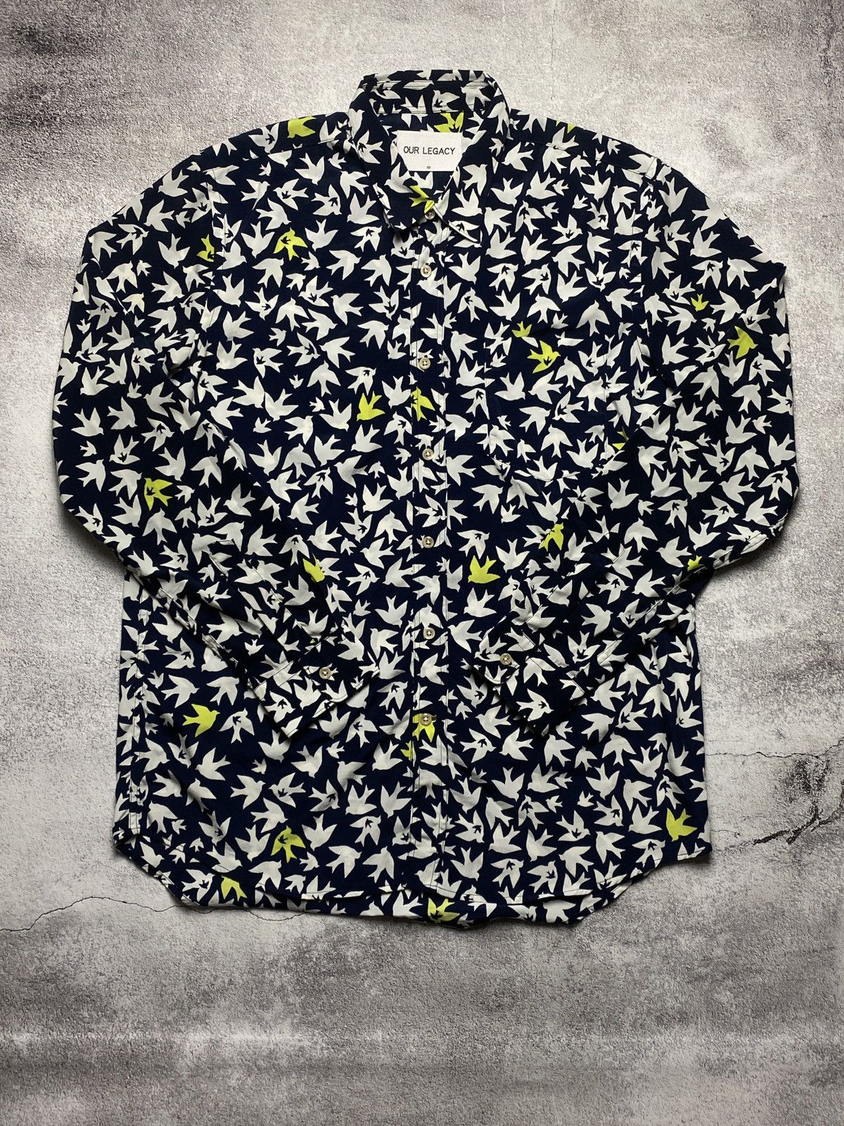 Our Legacy × Vintage Our Legacy longsleeve fullprint classic shirt „smile” SS13 Size US M / EU 48-50 / 2 - 4 Thumbnail