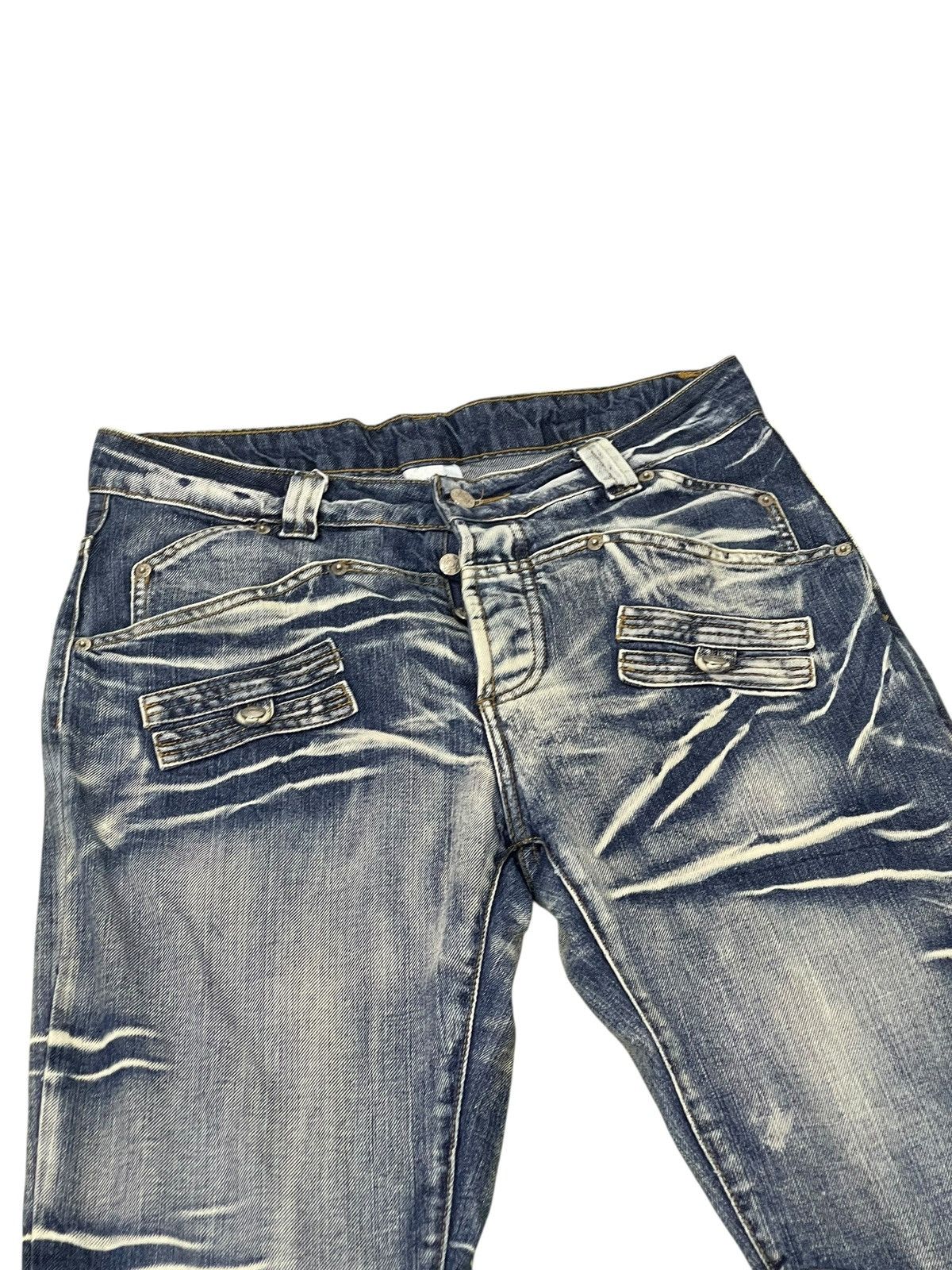 Hysteric Glamour Slim Jeans Unknow Japan Faded Acid Washed 2🟦0 Size US 33 - 6 Thumbnail
