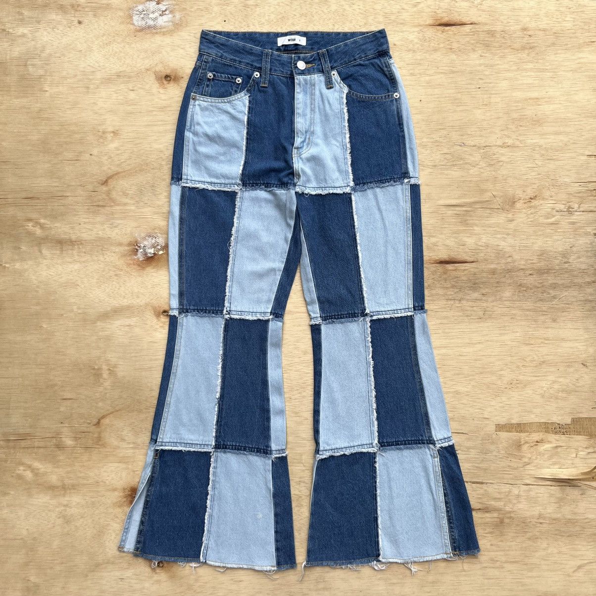 Japanese Brand WEGO FLARED HAGI DENIM VINTAGE Y2K like HYSTERIC GLAMOUR Size 26" / US 2 / IT 38 - 1 Thumbnail