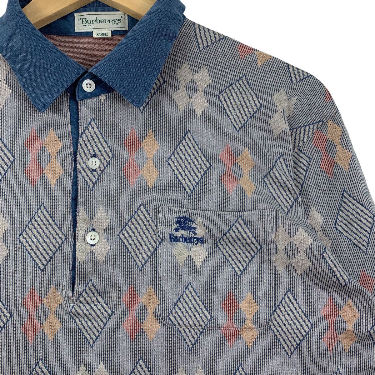 Burberry Vintage BURBERRYS Overprint Long Sleeve Collar Tshirt Size US S / EU 44-46 / 1 - 3 Thumbnail